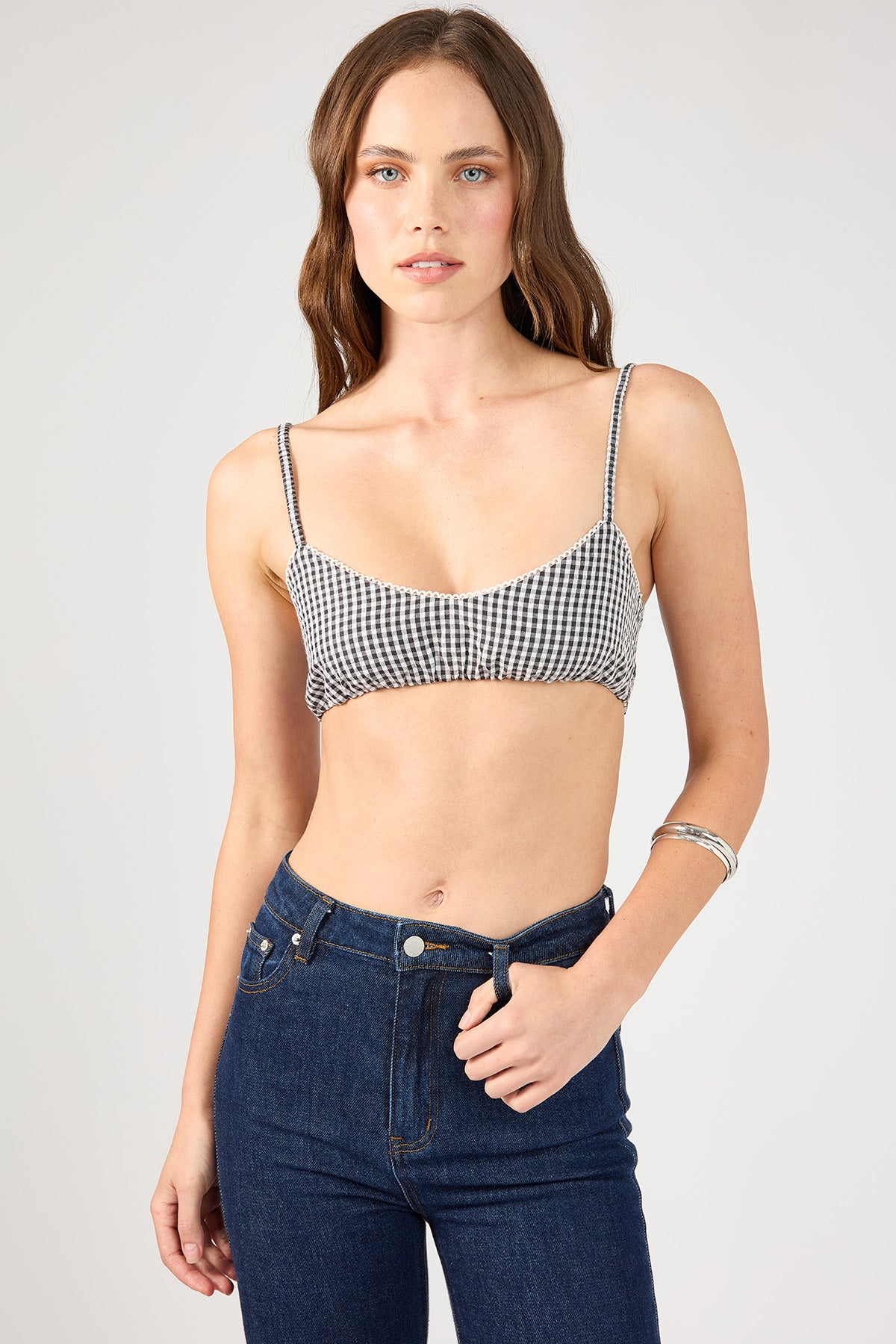 Perfect Stranger Garden Party Bralette Black Print