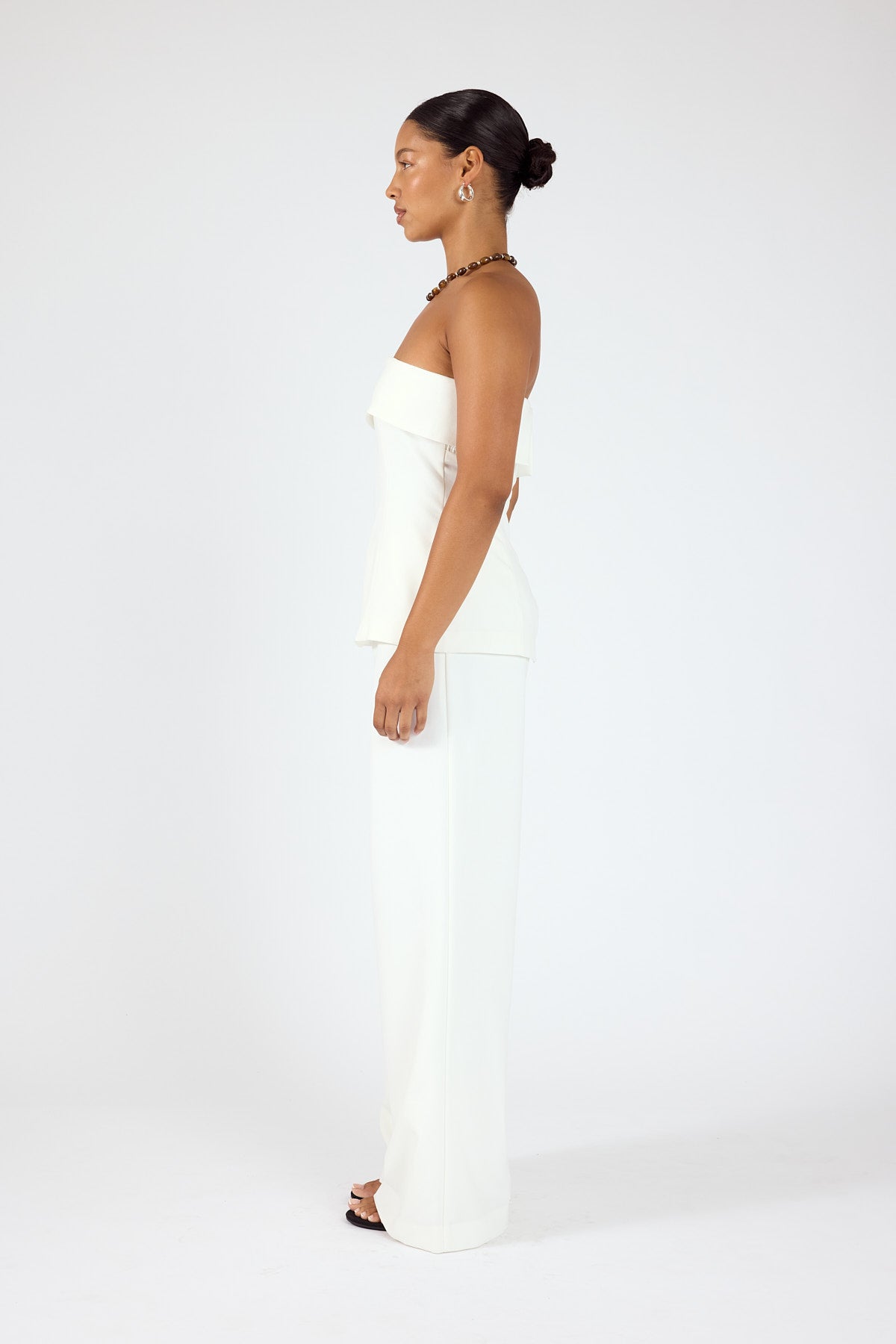 Perfect Stranger Luca Strapless Long Line Top White