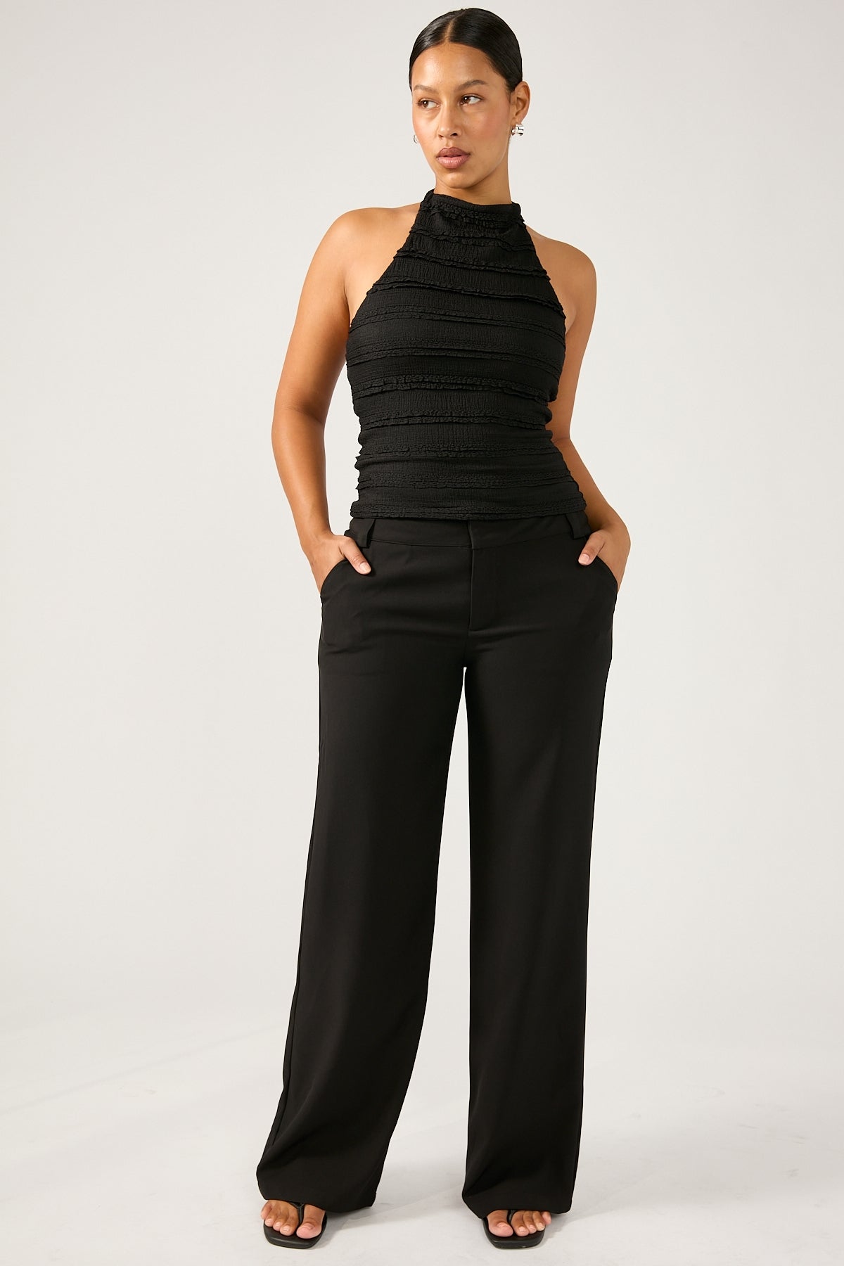 Perfect Stranger Cocona Low Rise Tailored Pant Black