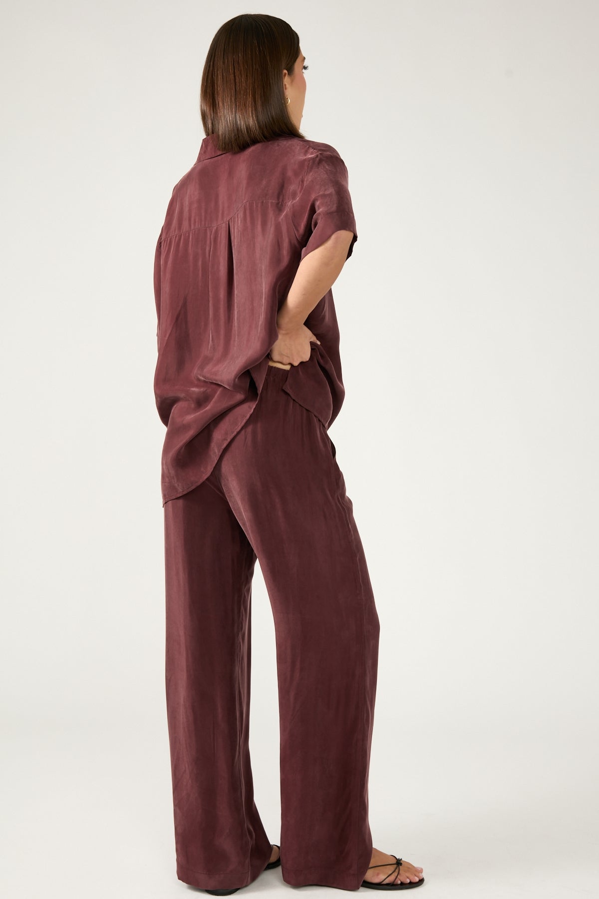 Perfect Stranger Ace Cupro Pant Burgundy