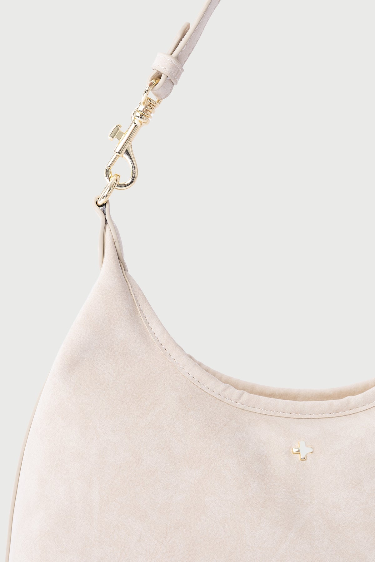 Peta + Jain Peach Shoulder Bag Beige Suede PU