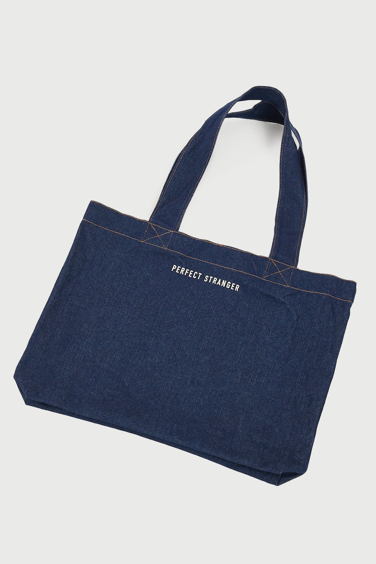 Perfect Stranger Denim Monogram Tote Dark Rinse