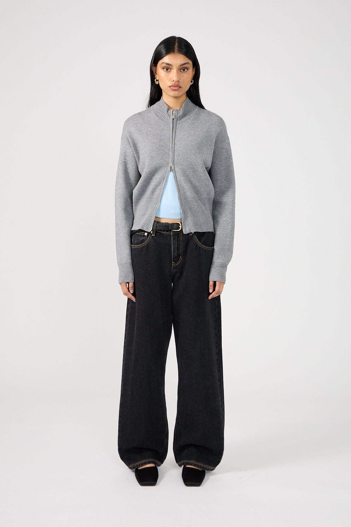 Perfect Stranger Low Rise Baggy Jean Washed Grey