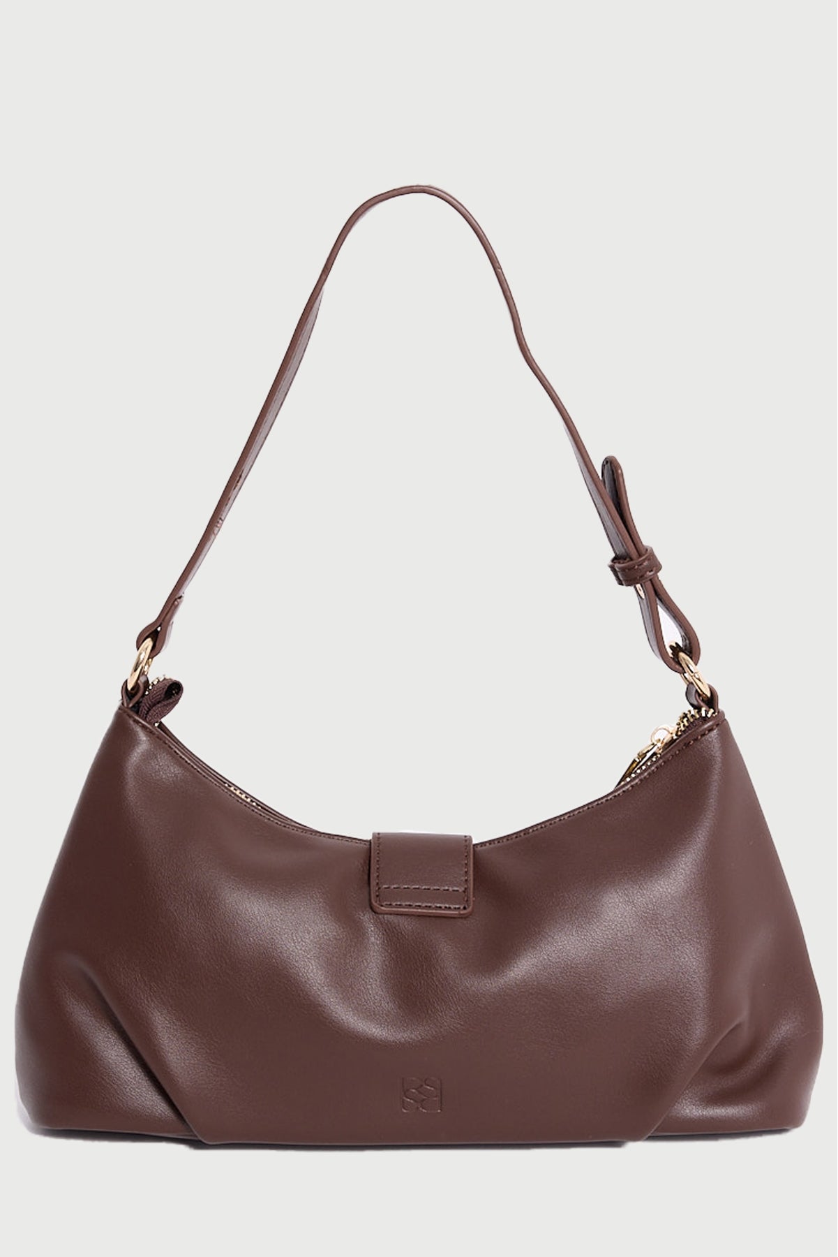 Perfect Stranger Enola Buckle Shoulder Bag Brown