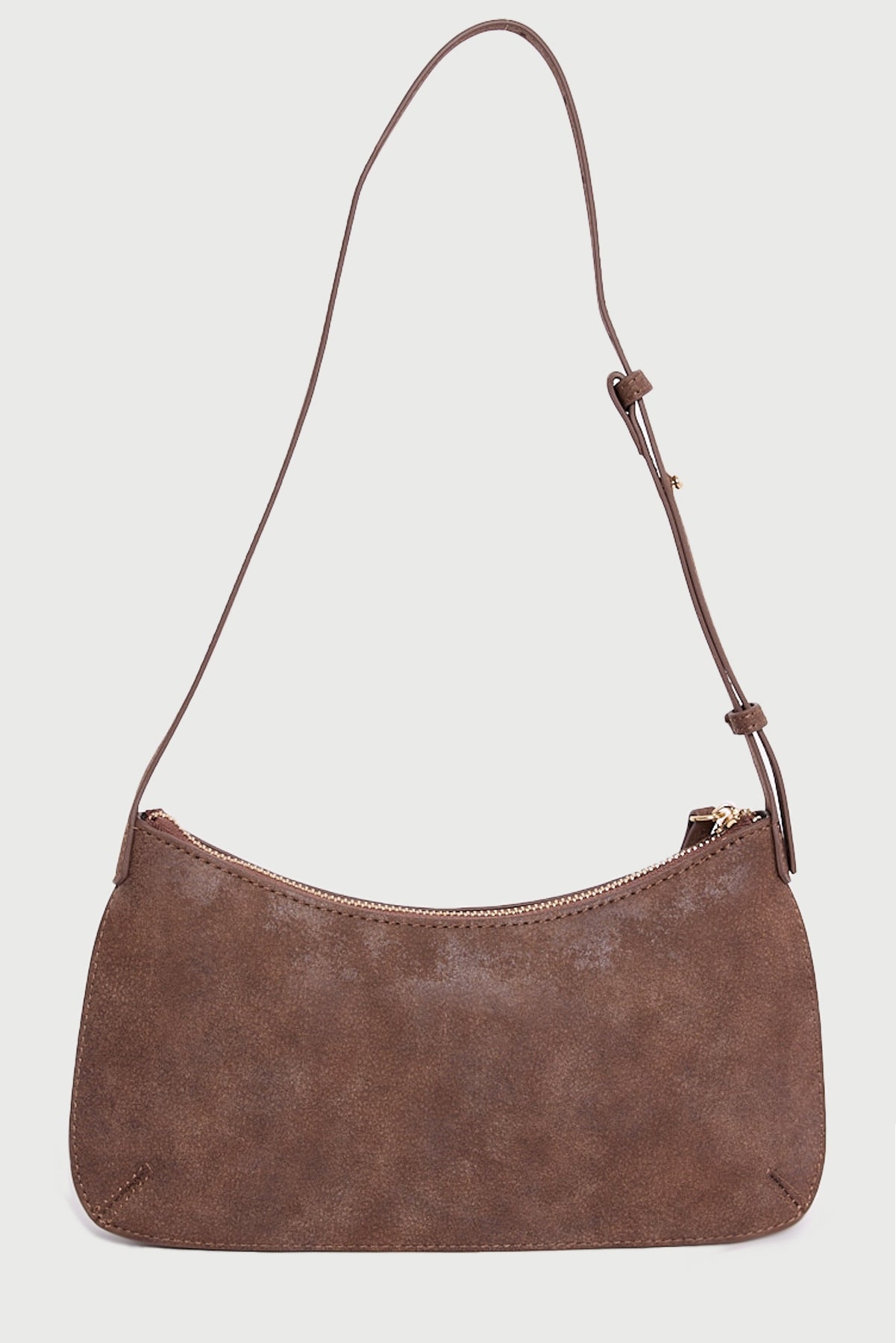 Perfect Stranger Bobbi Nubuck Leather Shoulder Bag Brown