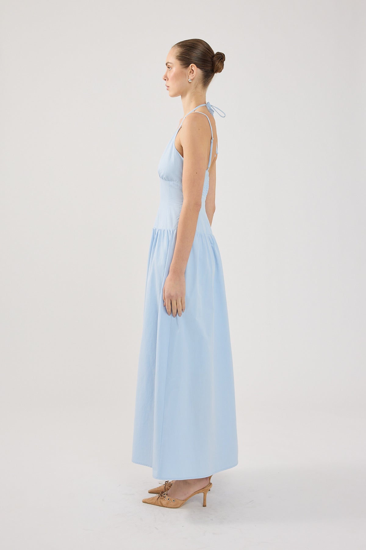 Perfect Stranger Beau Dropwaist Maxi Dress Light Blue