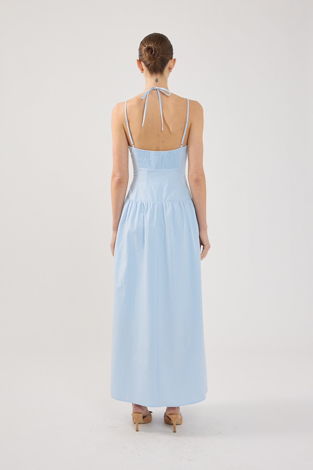 Perfect Stranger Beau Dropwaist Maxi Dress Light Blue