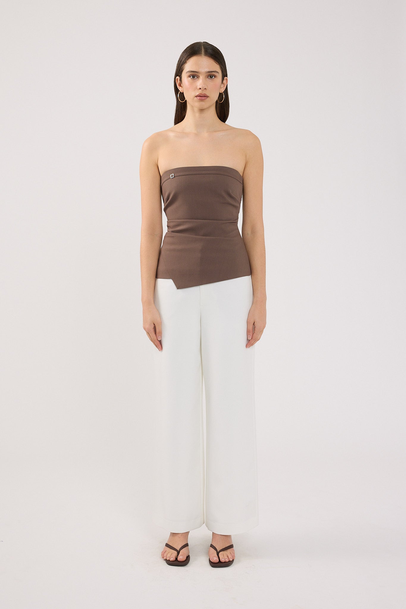 Perfect Stranger Cecelia High Rise Tailored Pant White
