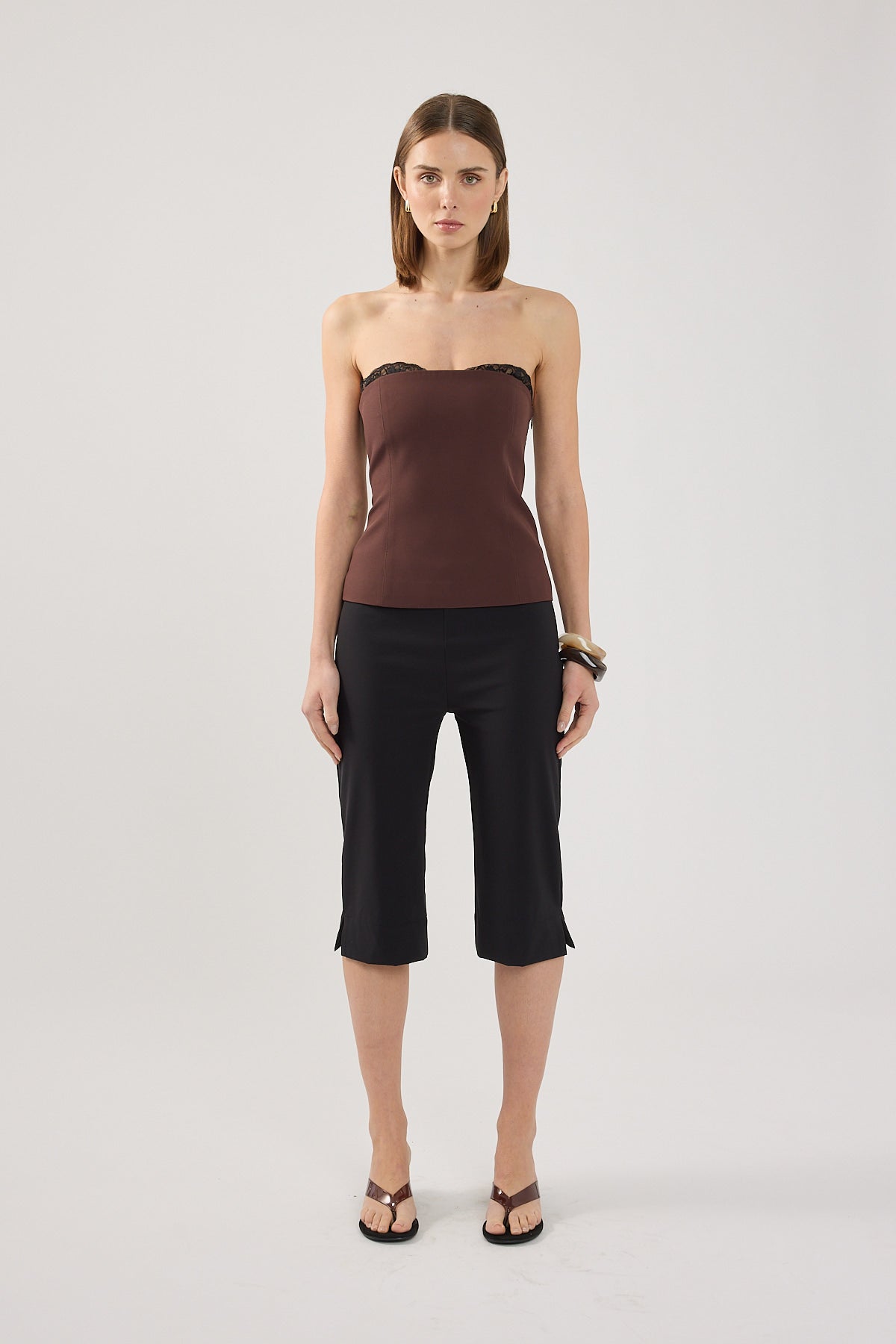 Perfect Stranger Josie Mid Rise Capri Pant Black