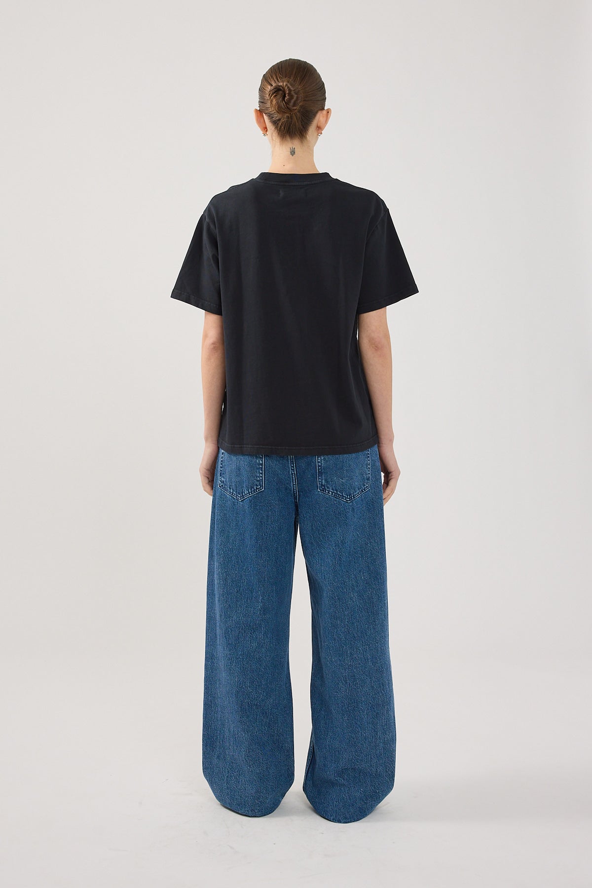 Perfect Stranger Monogram Oversized Tee Washed Black