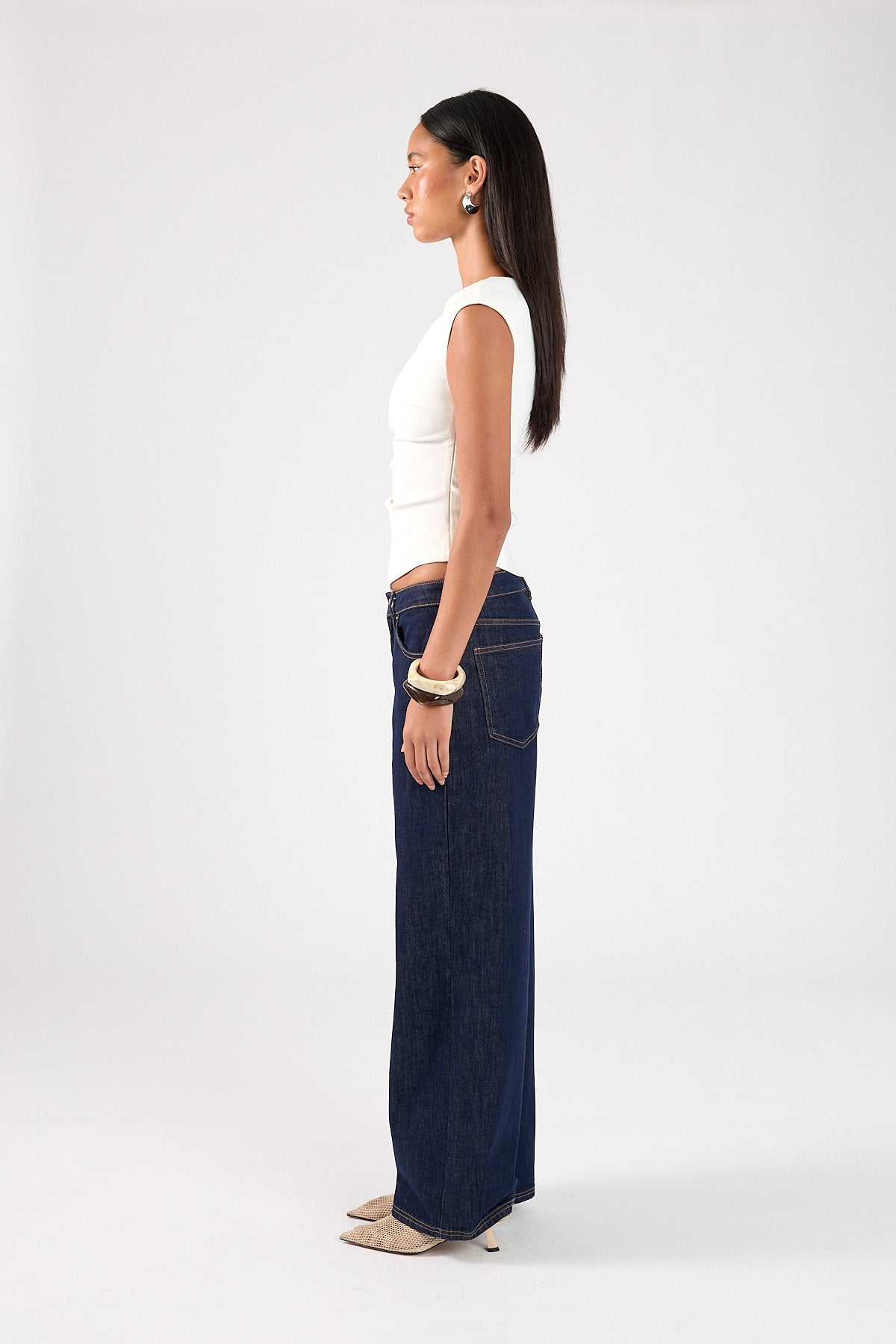 Perfect Stranger Luciana Boat Neck Top White