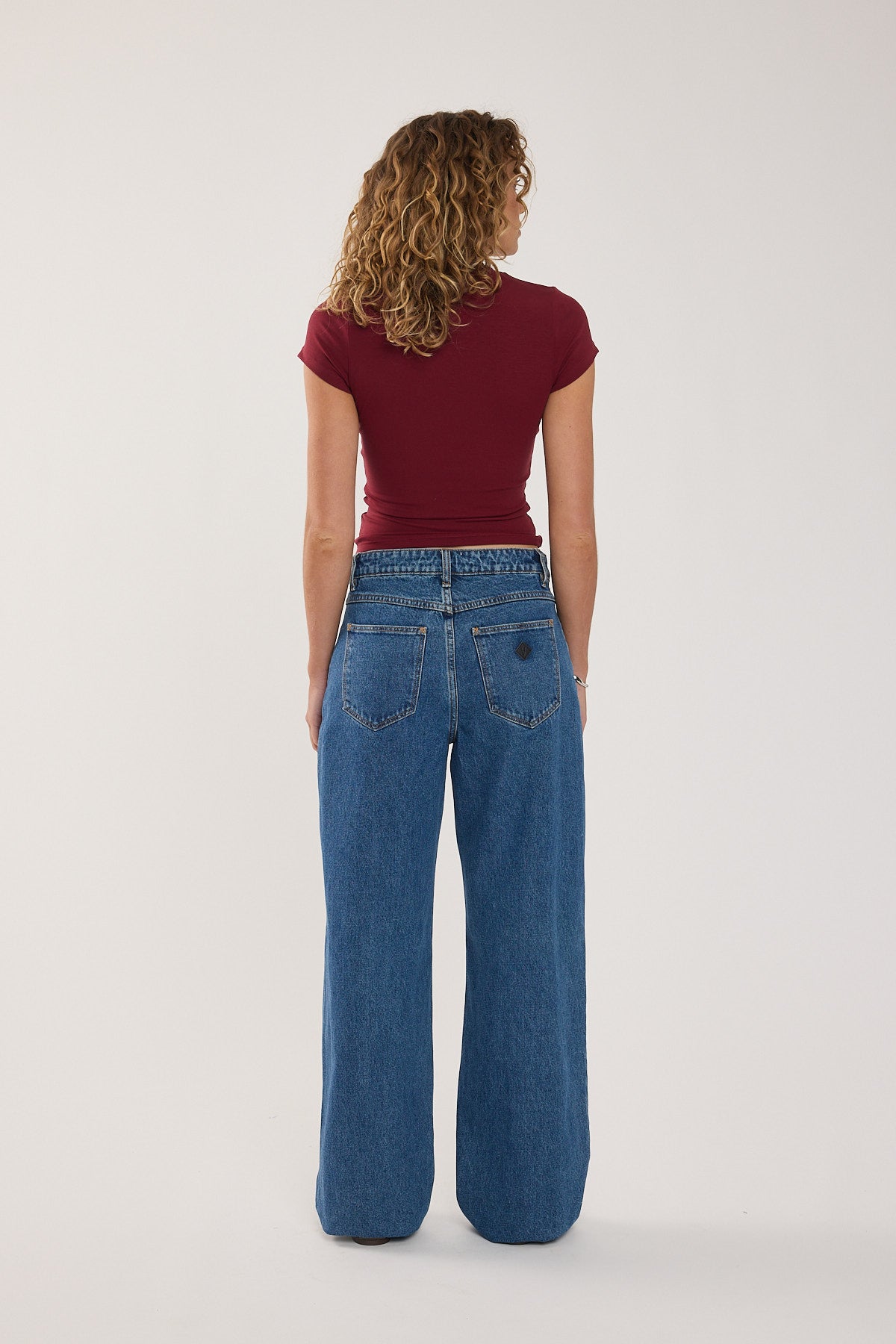 Perfect Stranger Longline Cap Sleeve Tee Burgundy