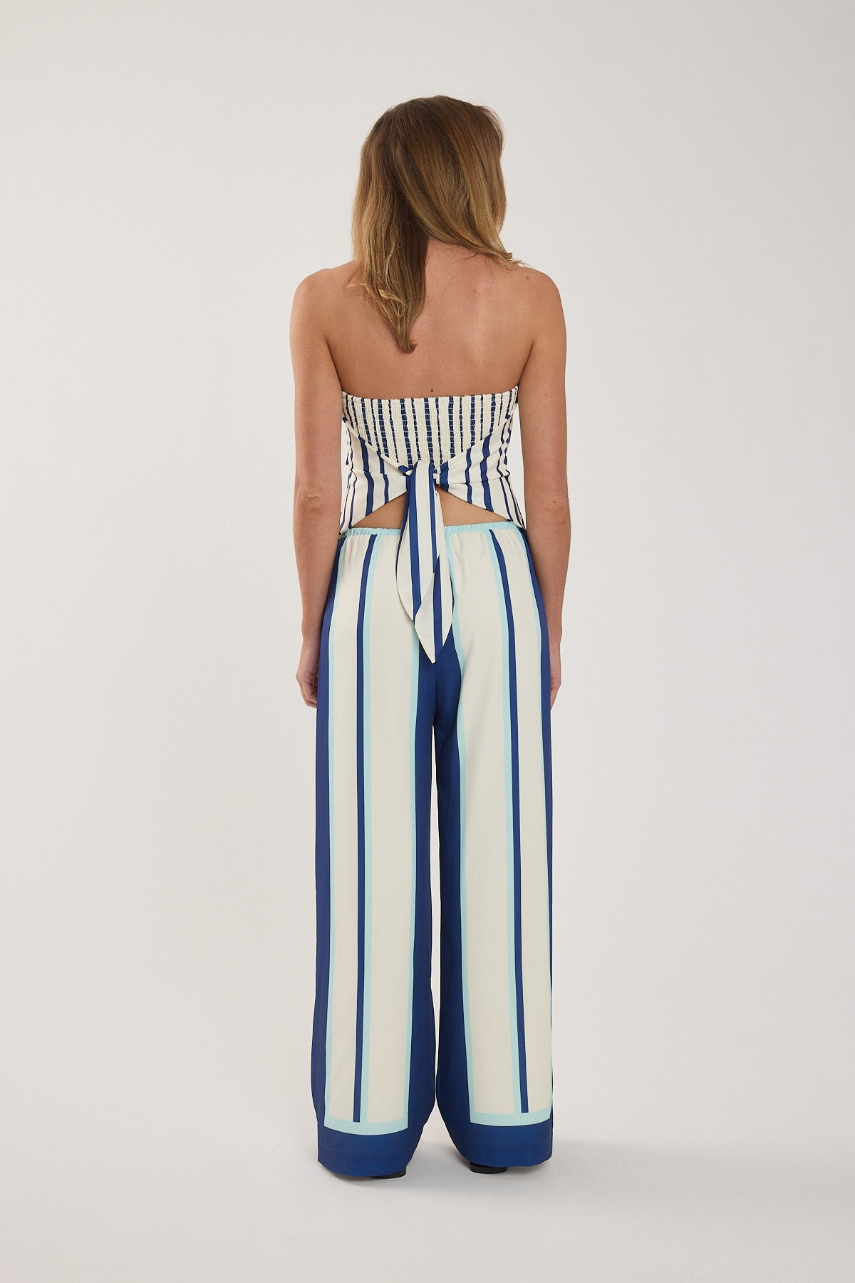 Perfect Stranger Sicily Mid Rise Pants Blue Stripe