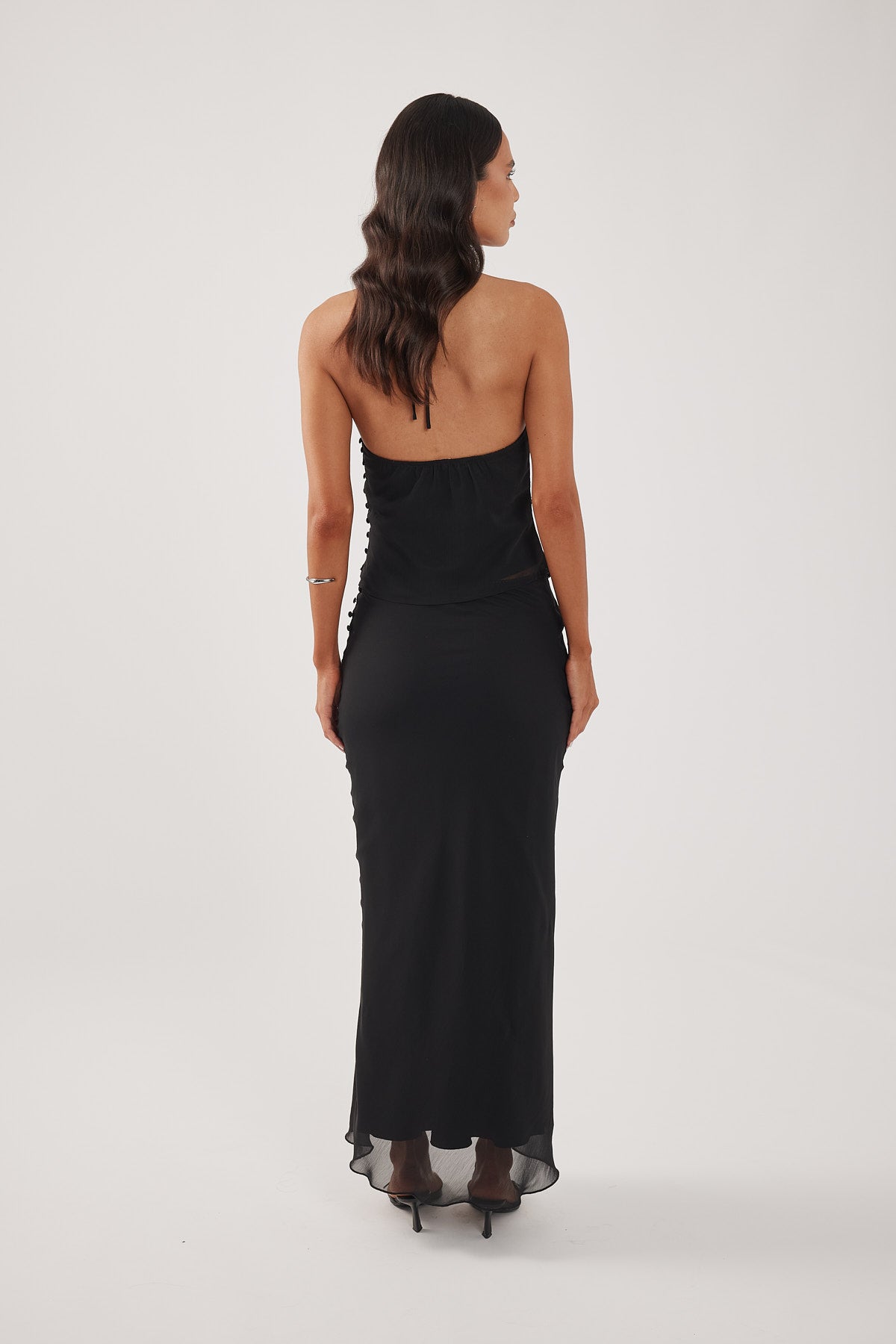 Perfect Stranger Rudi Halter Cowl Top Black