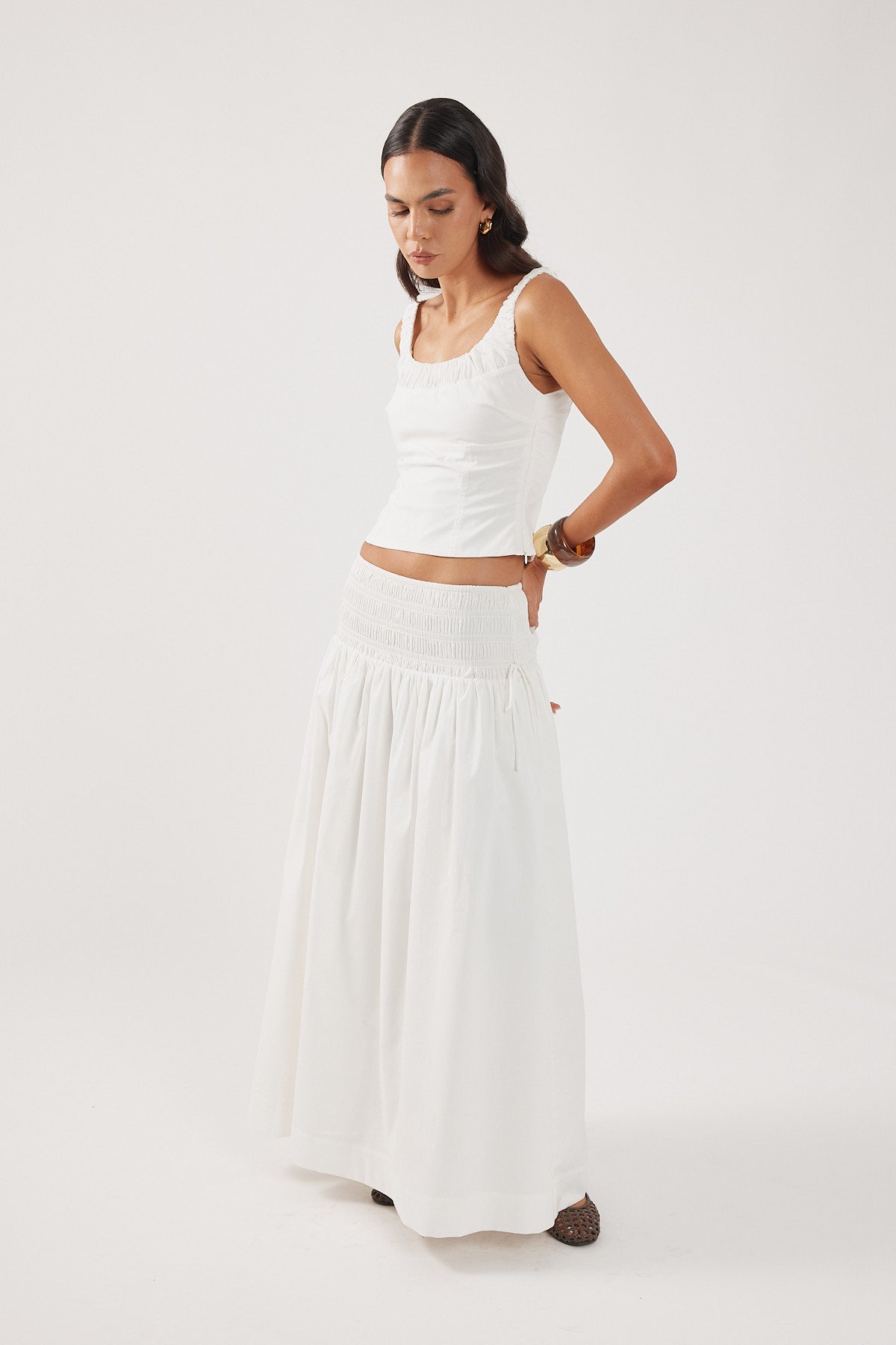 Perfect Stranger Gabrielle Maxi Skirt White
