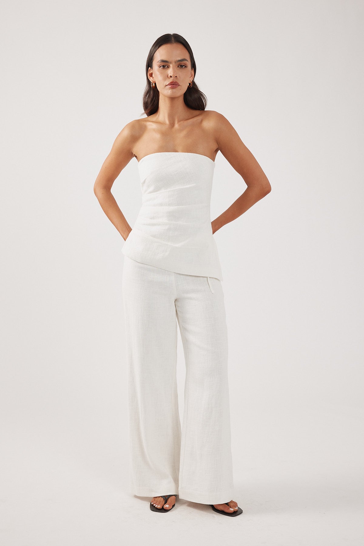 Perfect Stranger Marlo Mid Rise Menorca Pant White