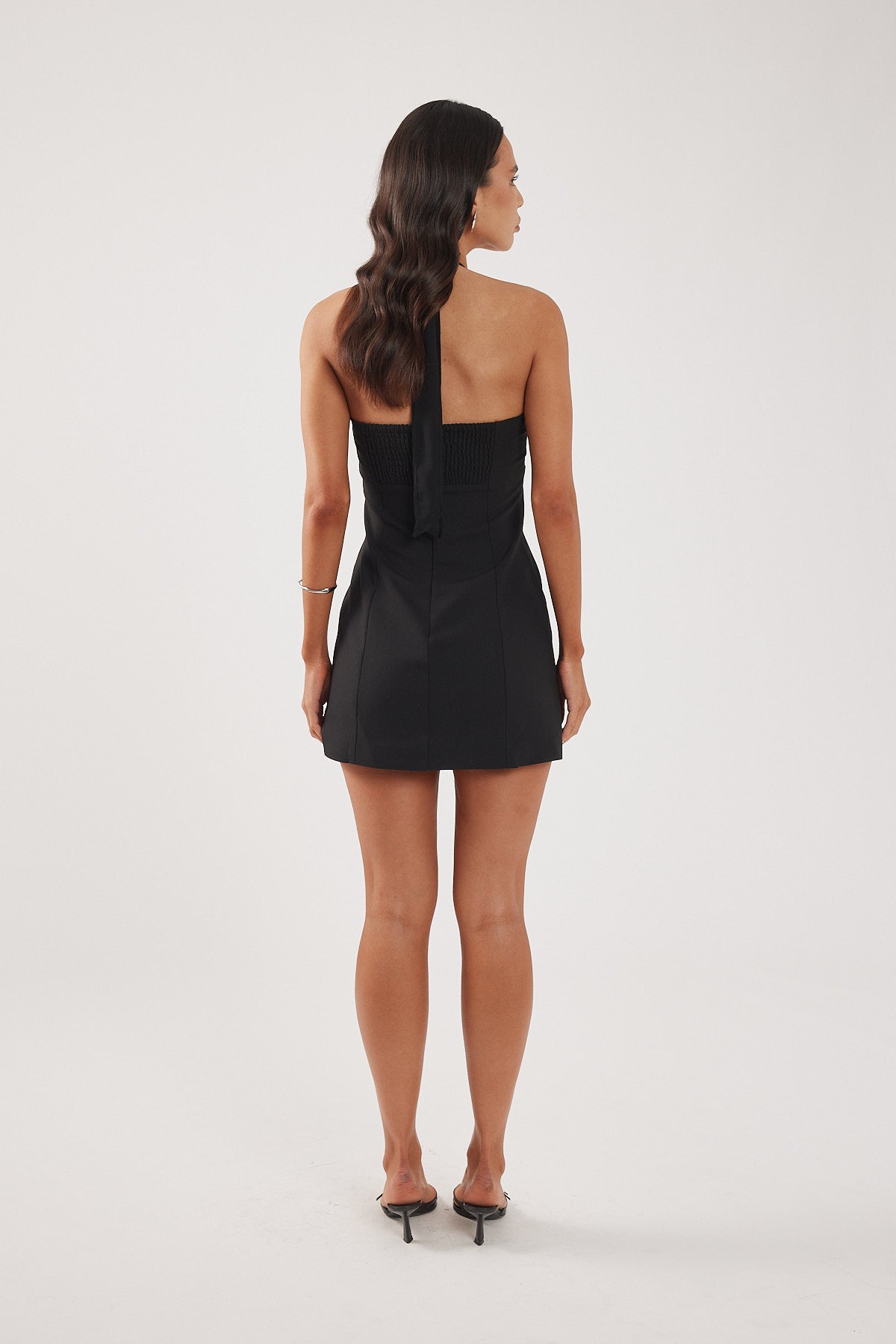 Perfect Stranger Lula Halter Mini Dress Black