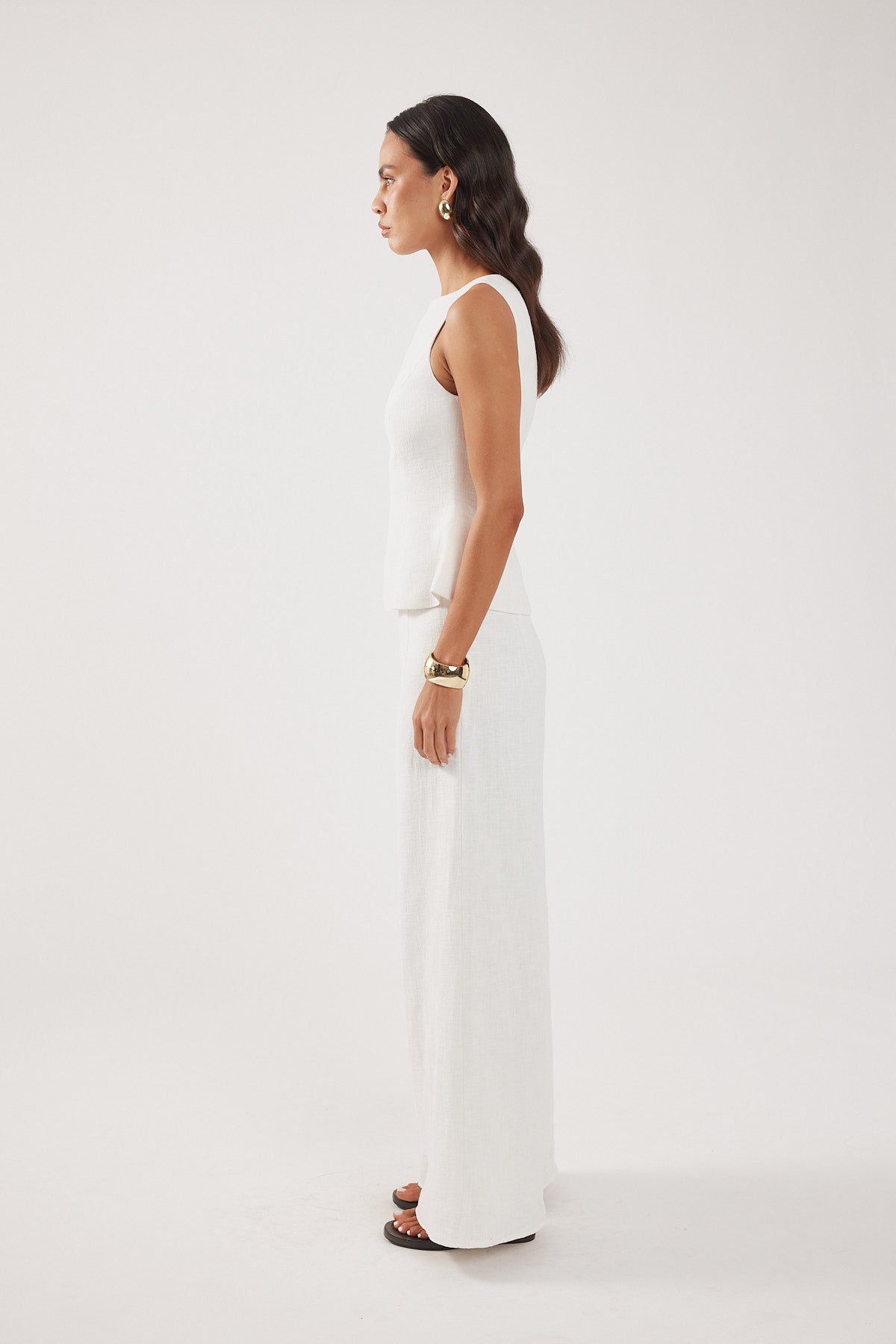 Perfect Stranger Menorca Boat Neck Top Off White