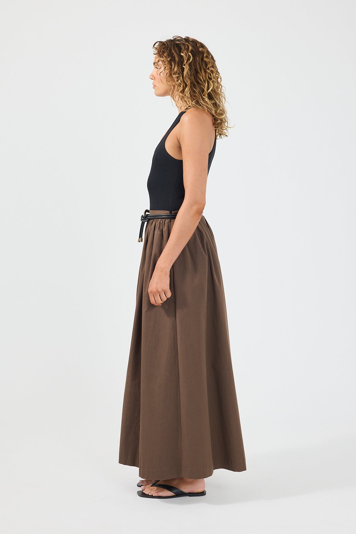 Perfect Stranger Isley Maxi Skirt Brown