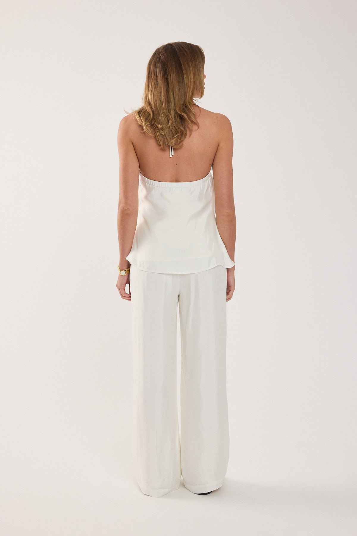 Perfect Stranger Jamie Cupro Halter Top White