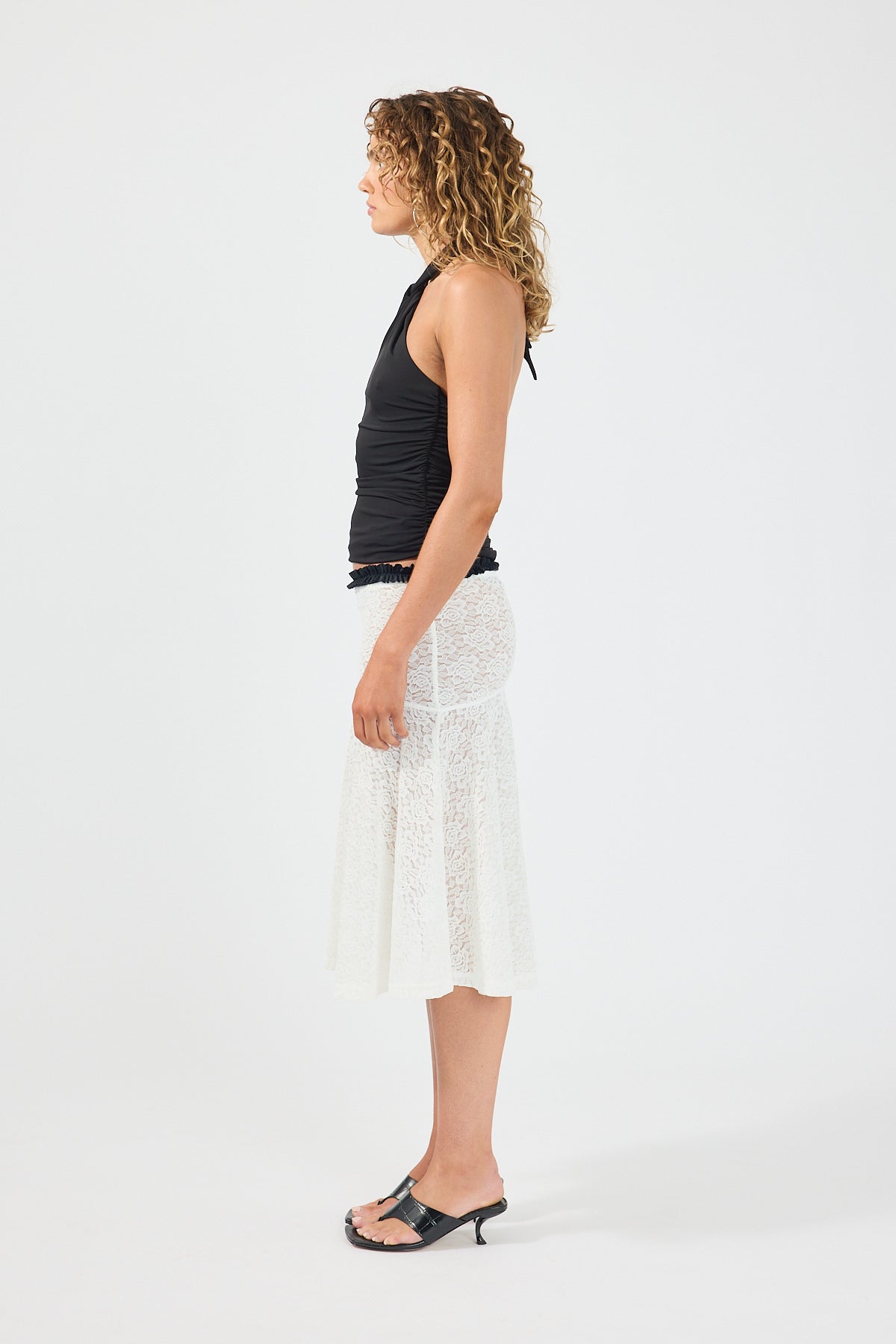 Perfect Stranger Isla Halter Twist Top Black