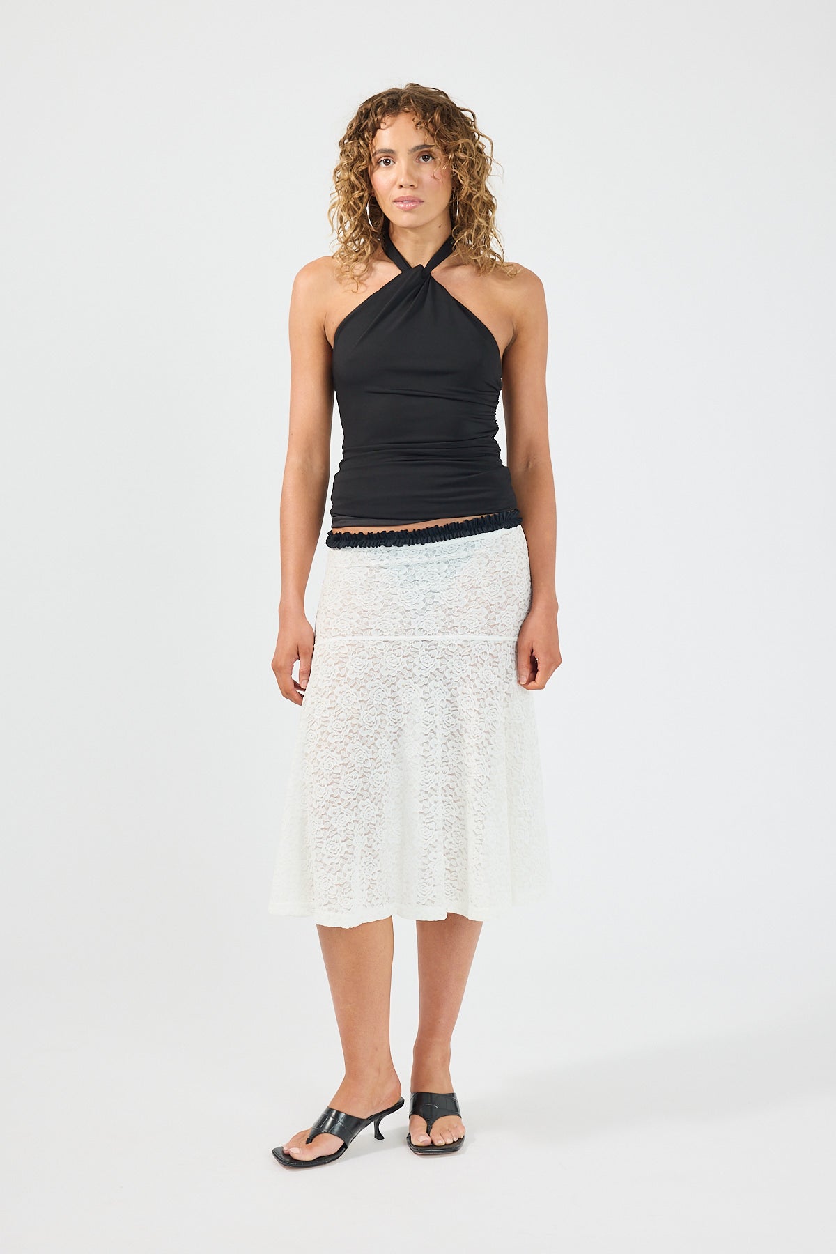 Perfect Stranger Isla Halter Twist Top Black