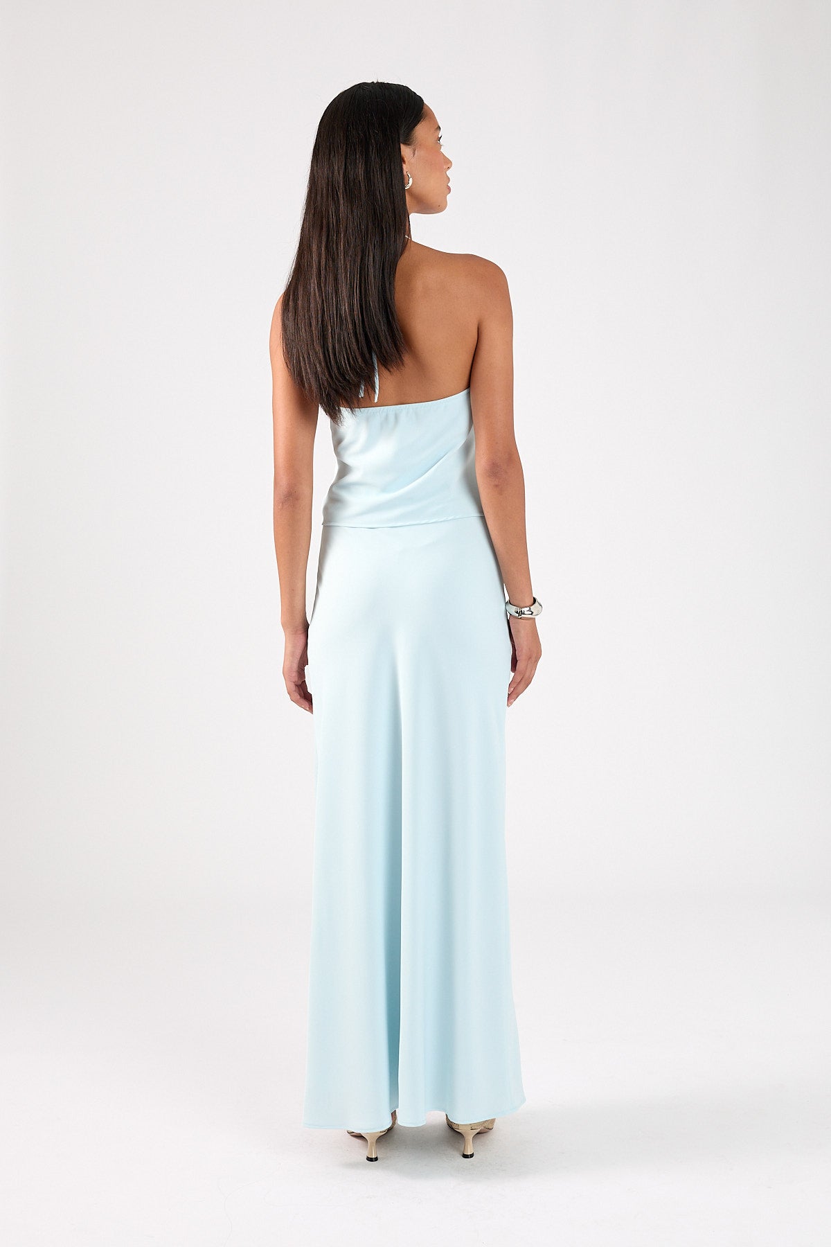 Perfect Stranger Ariel beaded Maxi Skirt Light Blue
