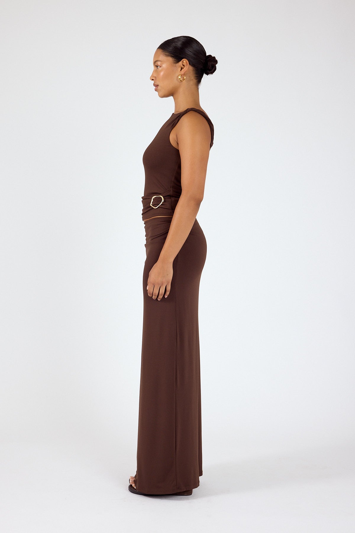 Perfect Stranger Dorian Maxi Skirt Brown