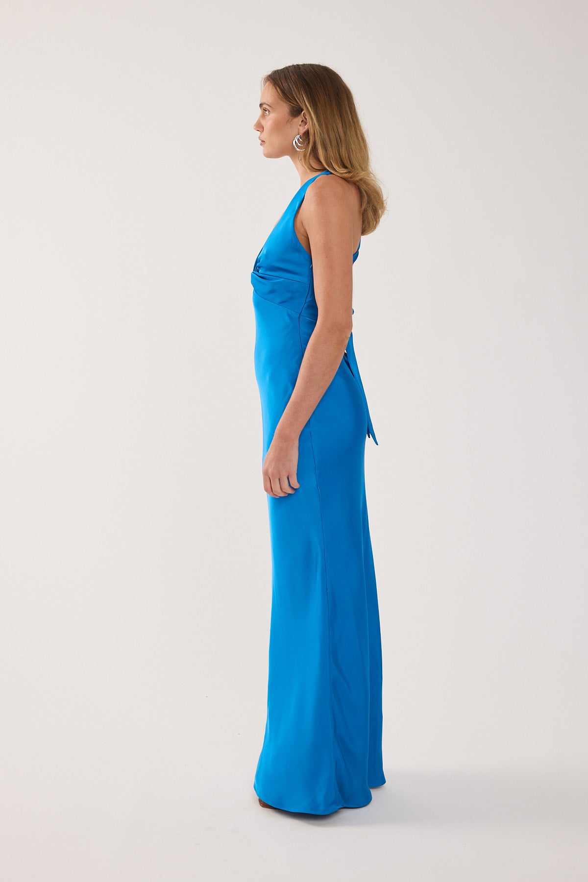 Perfect Stranger Ellie Twist Front Maxi Dress Cornflower Blue