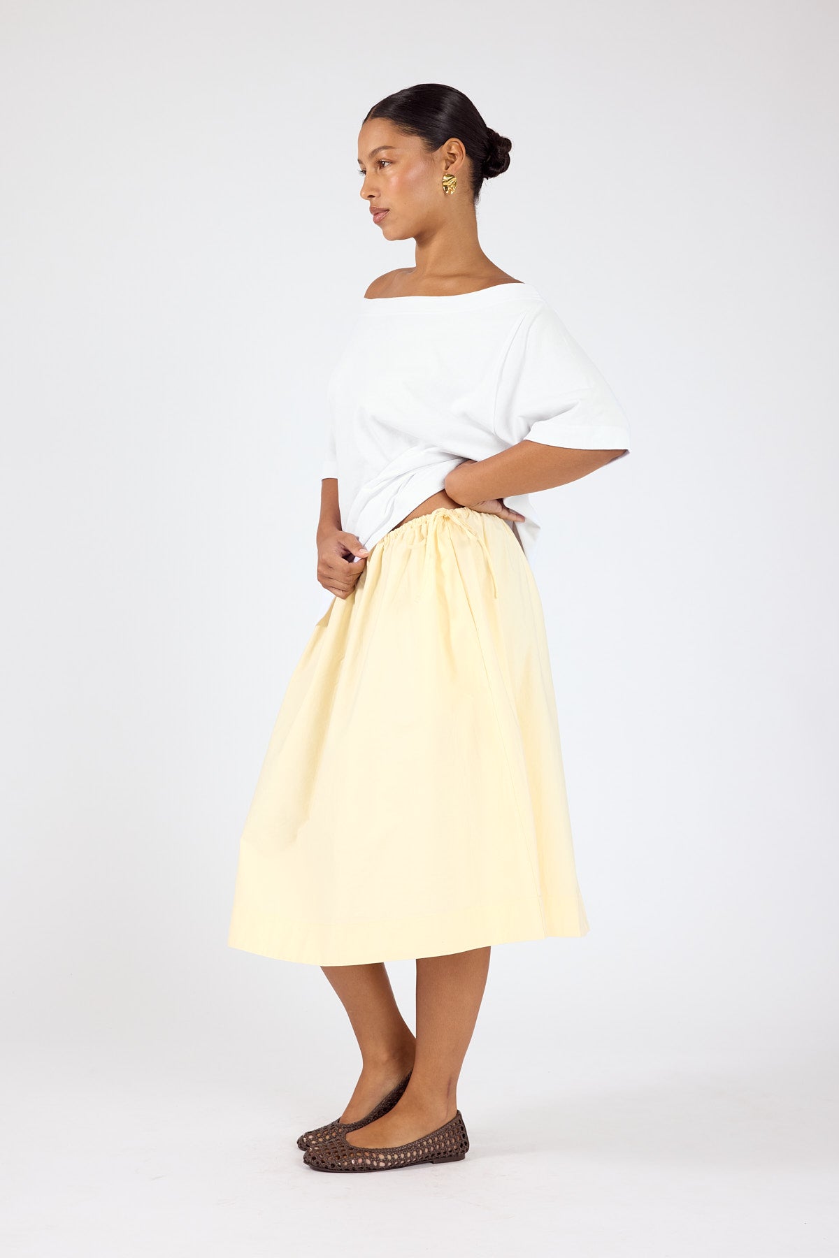 Perfect Stranger Penelope Midi Skirt Yellow