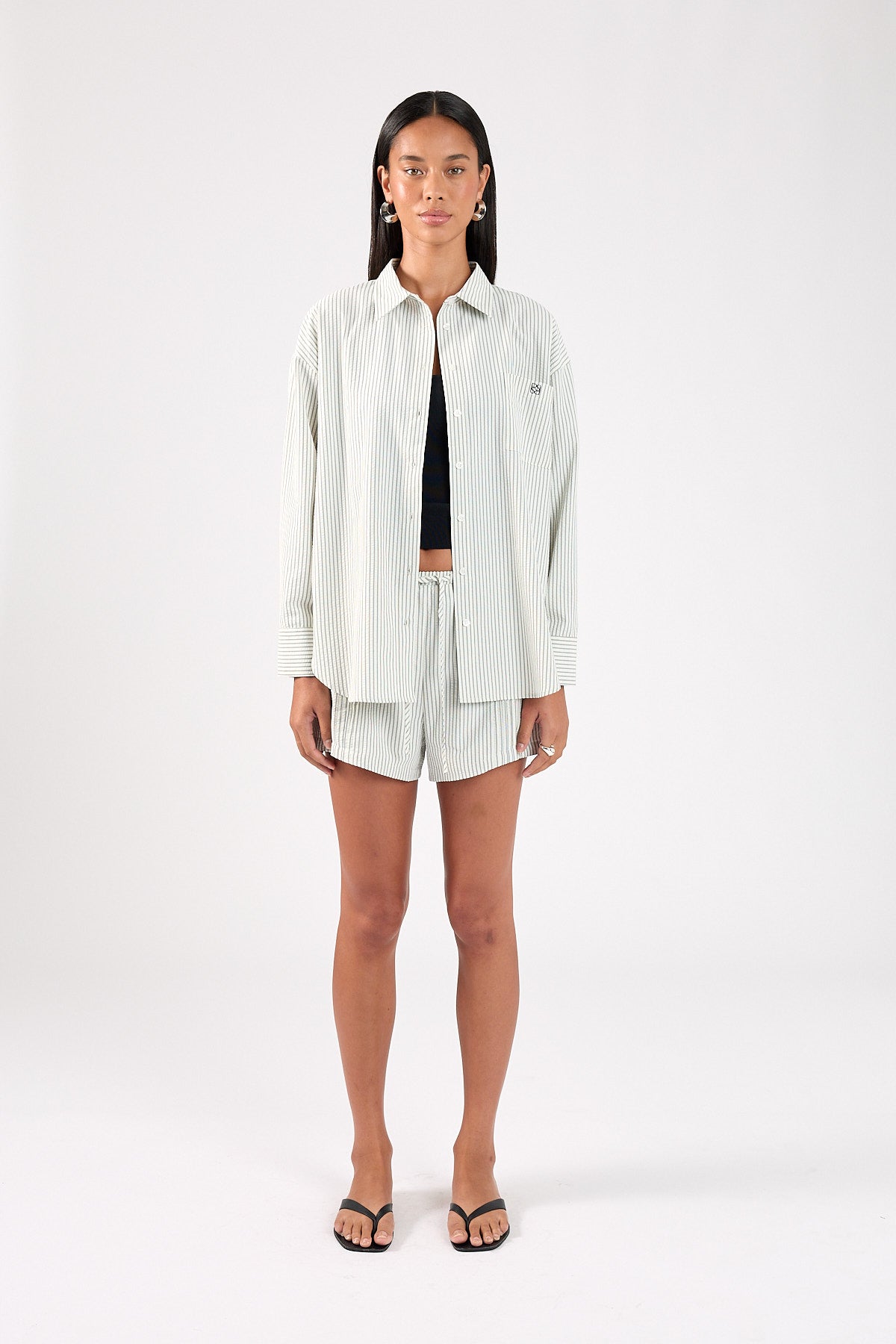 Perfect Stranger Hunter Elastic Stripe Short White/Black Stripe