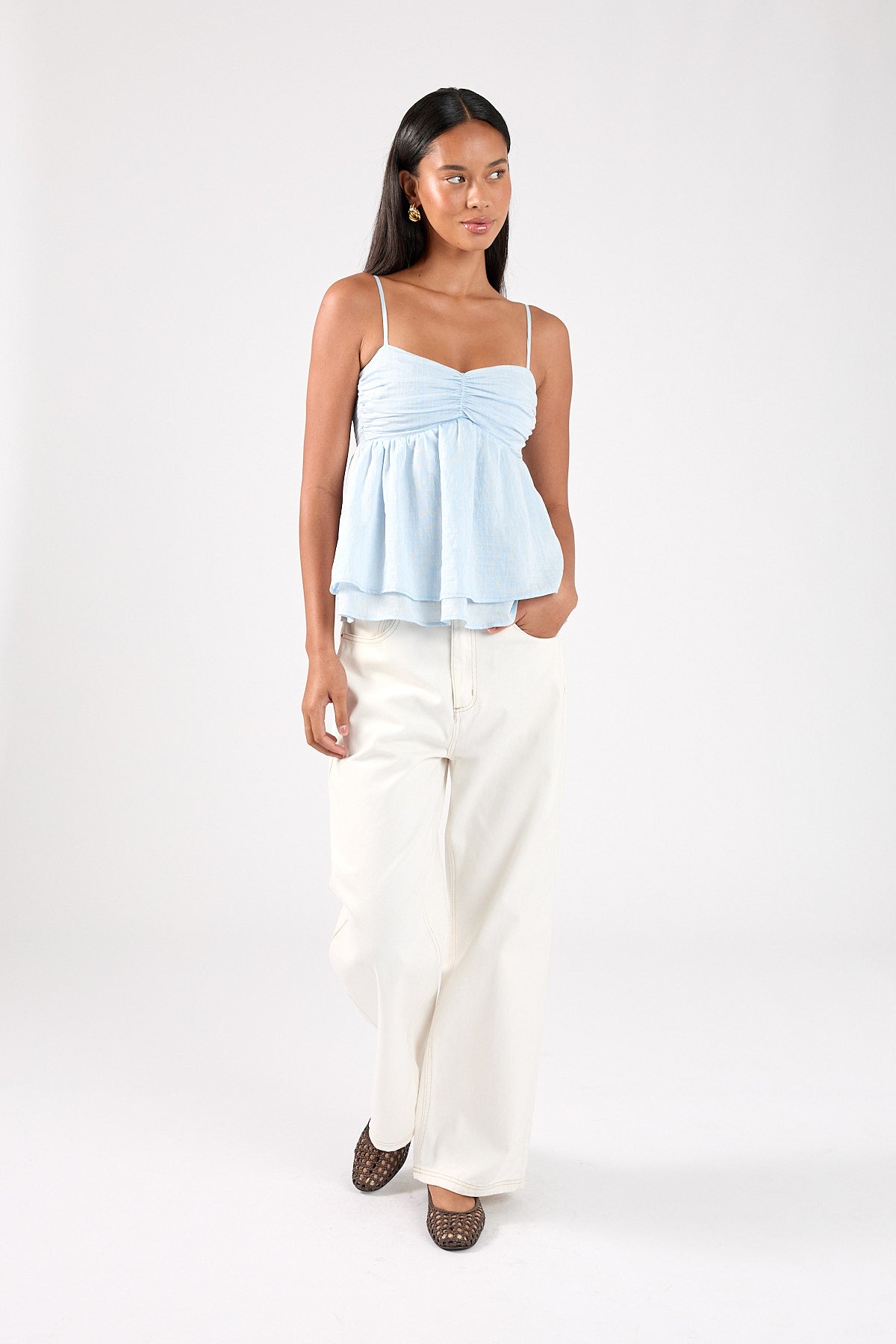 Perfect Stranger Liora Cami Top Light Blue