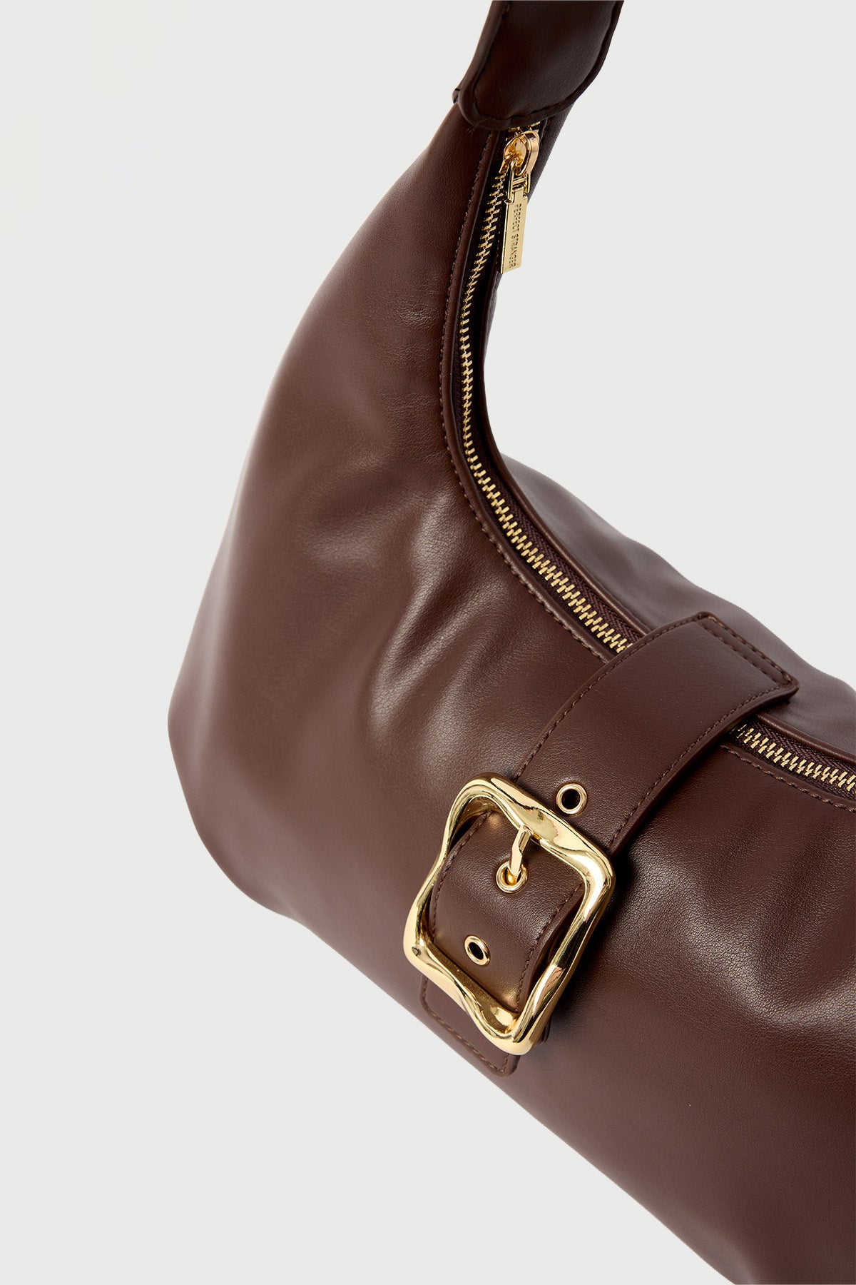 Perfect Stranger Enola Buckle Tote Bag Brown