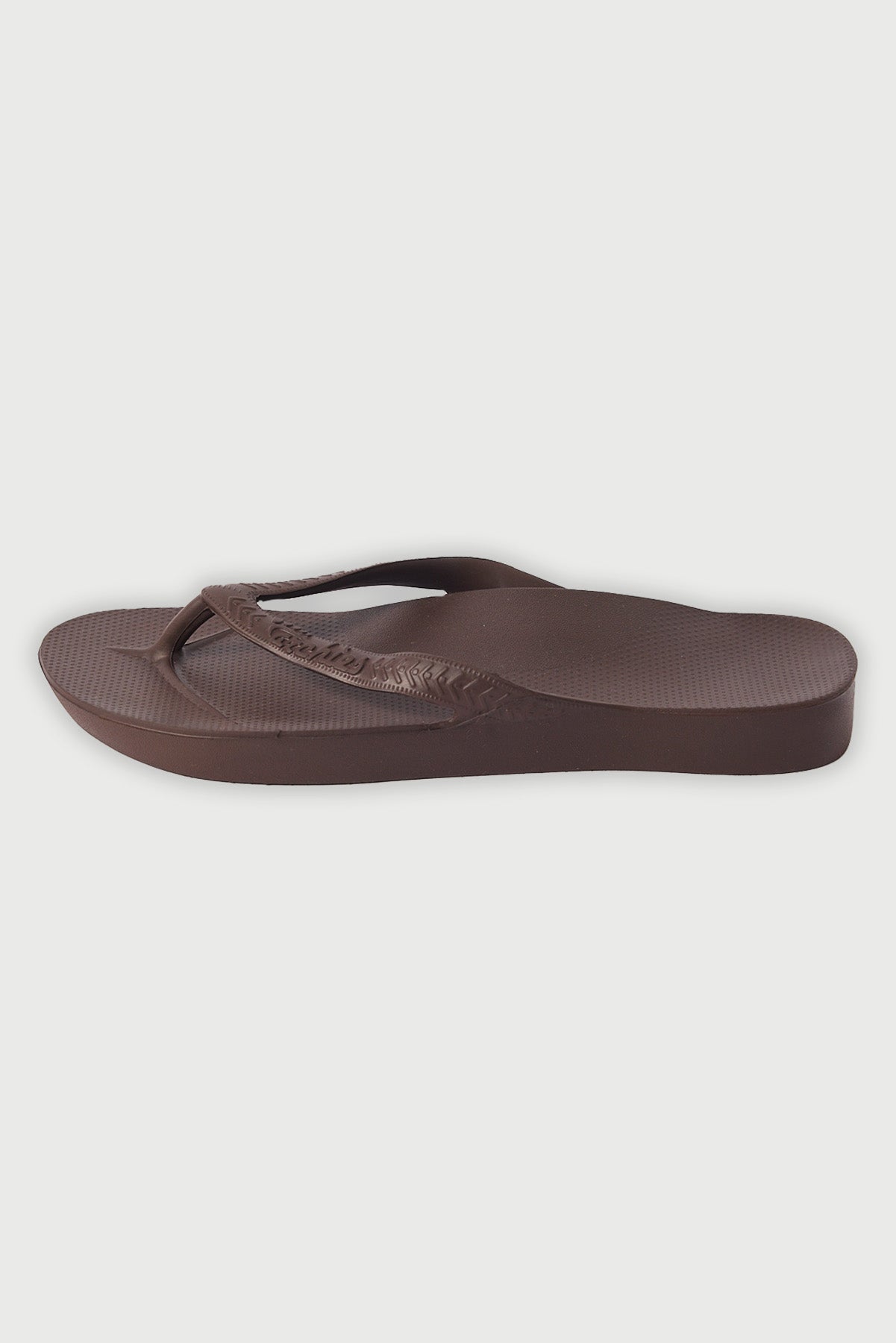 Archies Footwear Arch Support Thong Chocolate Brown