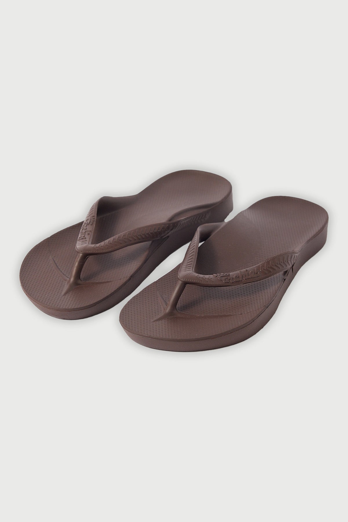 Archies Footwear Arch Support Thong Chocolate Brown