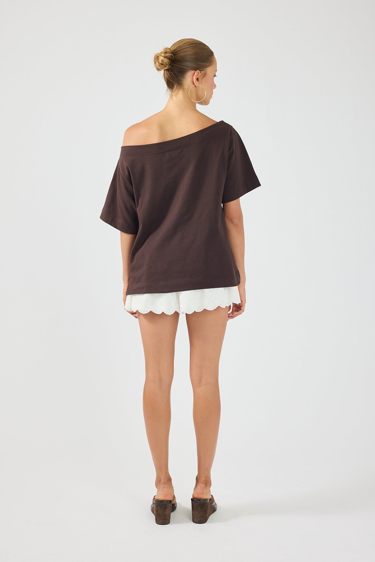 Perfect Stranger Sammy Broderie Shorts White