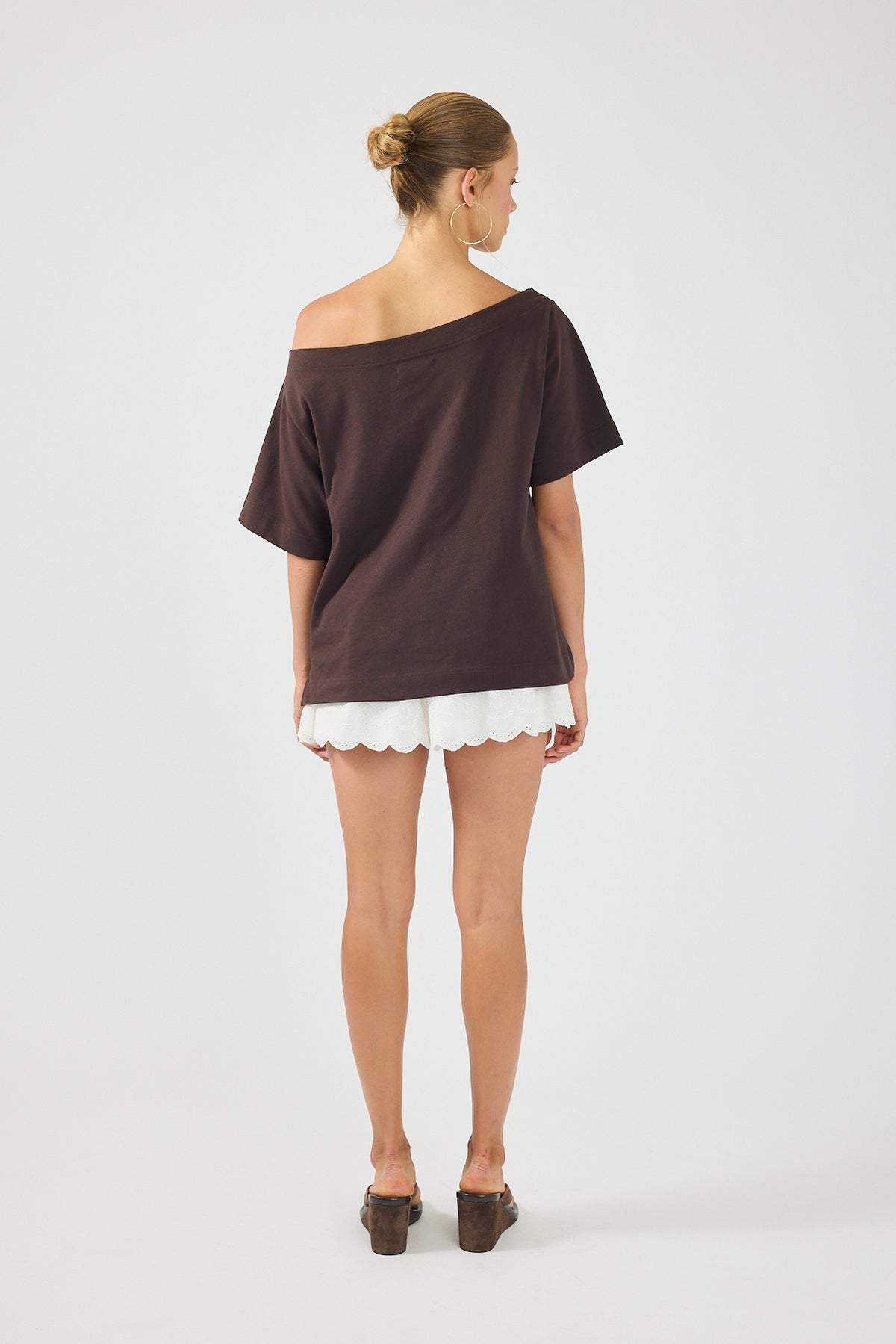 Perfect Stranger Sammy Broderie Shorts White