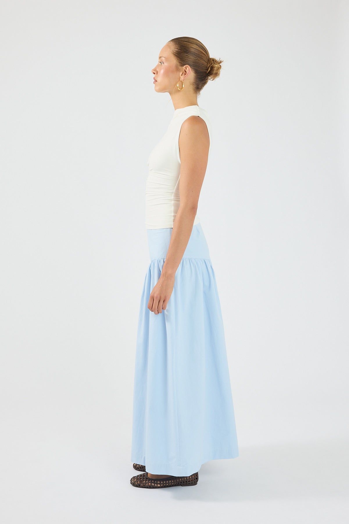 Perfect Stranger Monti Maxi Skirt Blue