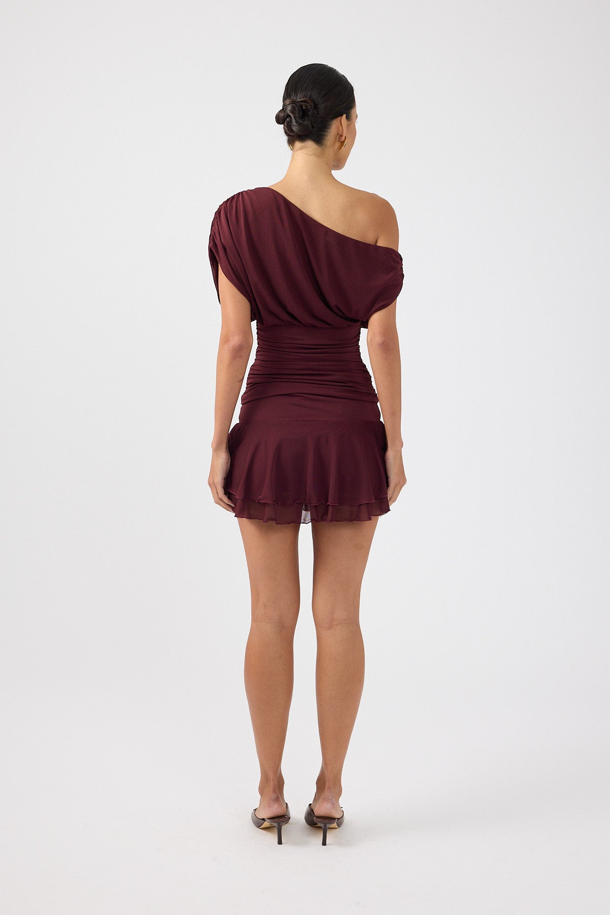 Perfect Stranger Vionne Mesh Skort Plum