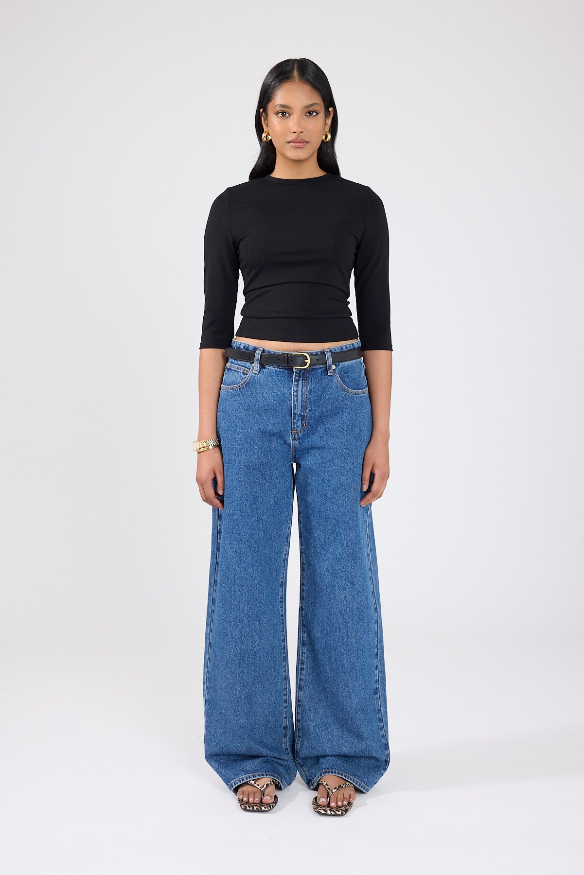 Perfect Stranger Classic 3/4 Sleeve T-shirt Black