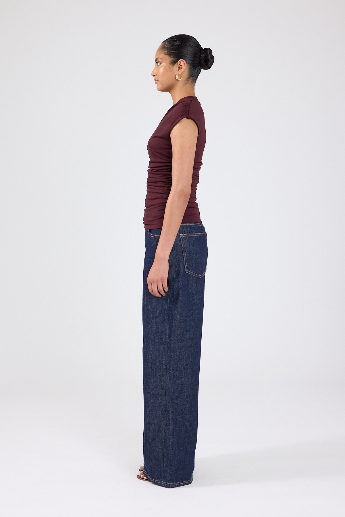 Perfect Stranger Dara Sleeveless Wrap Top Plum