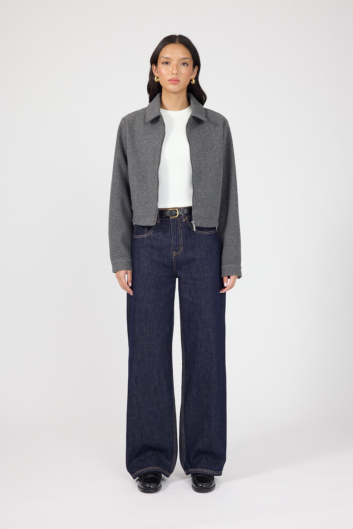 Perfect Stranger Brighton Felt Jacket Grey