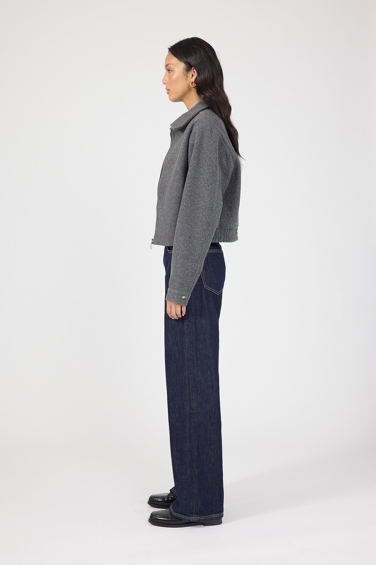 Perfect Stranger Brighton Felt Jacket Grey
