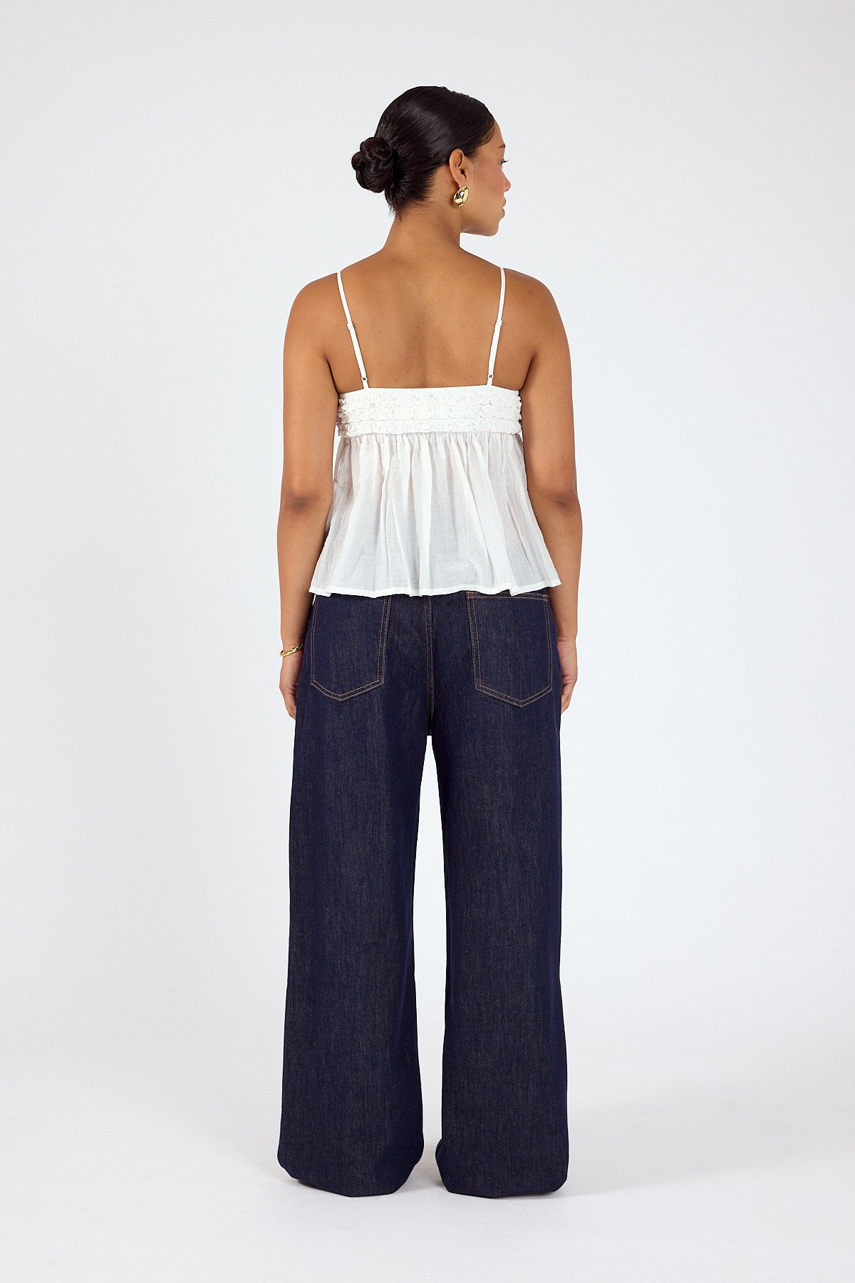 Perfect Stranger Klara Frill Cami Top White