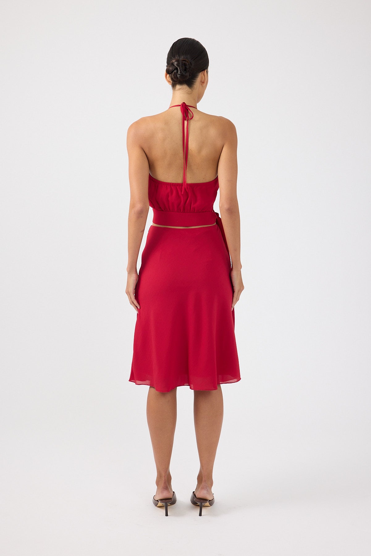 Perfect Stranger Stella Midi Skirt Red