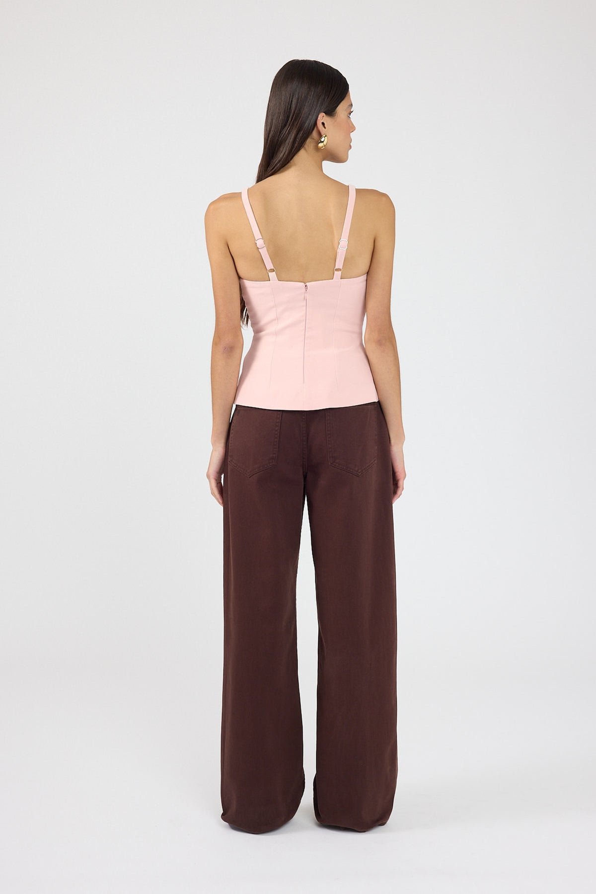 Perfect Stranger Mid Rise Baggy Jean Brown