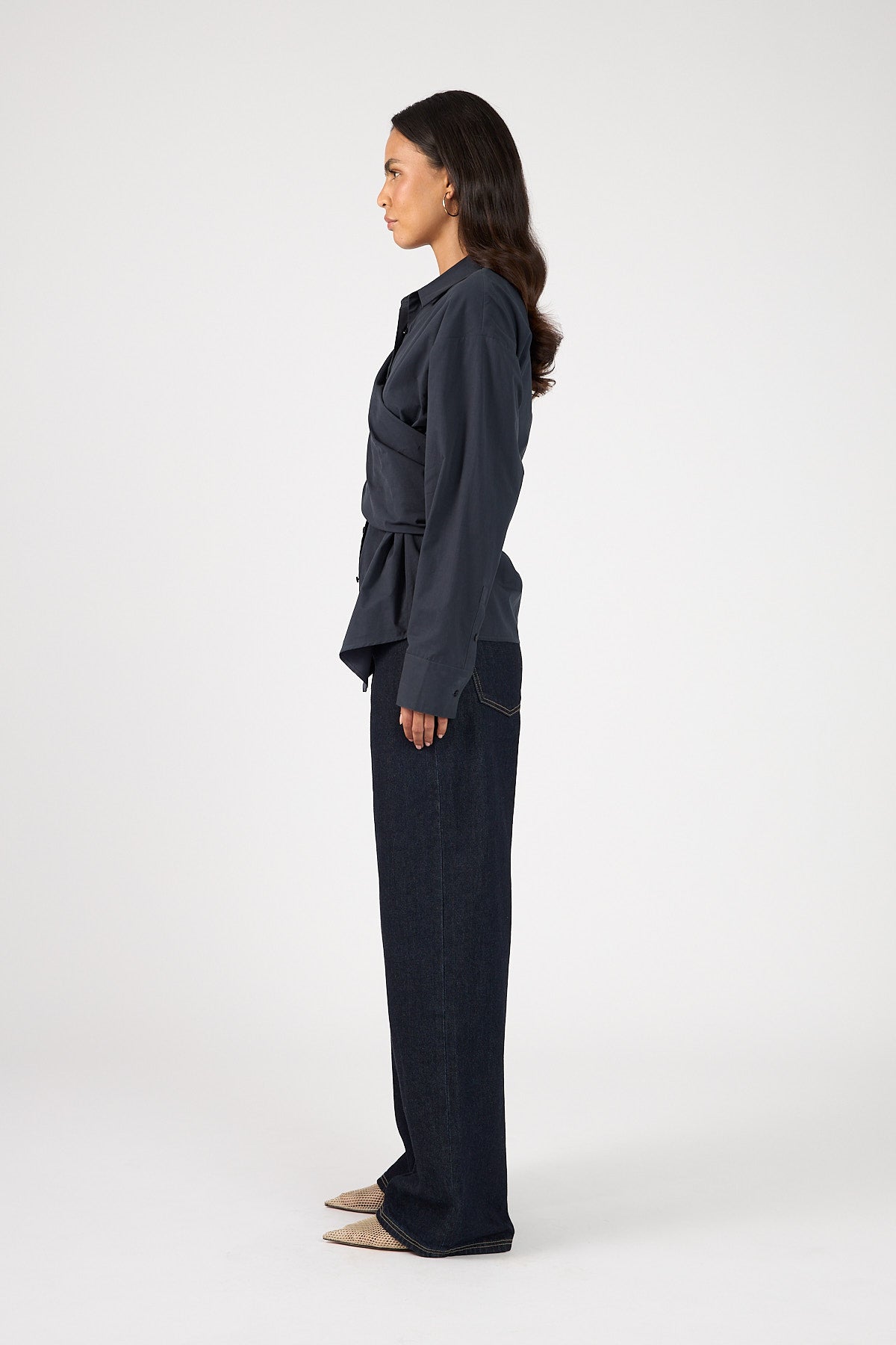 Perfect Stranger Sienna Tie Shirt Ink