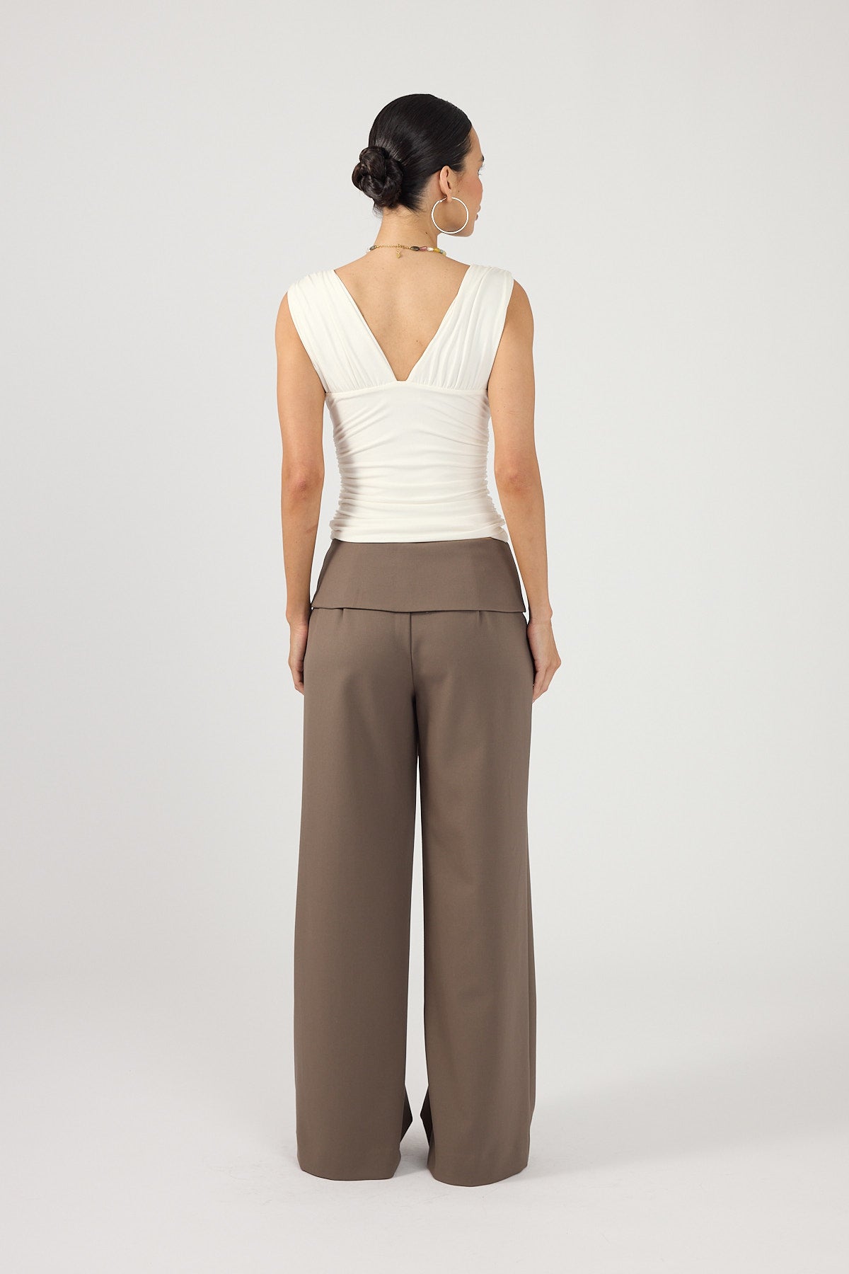 Perfect Stranger Vaila Fold Over Pant Taupe