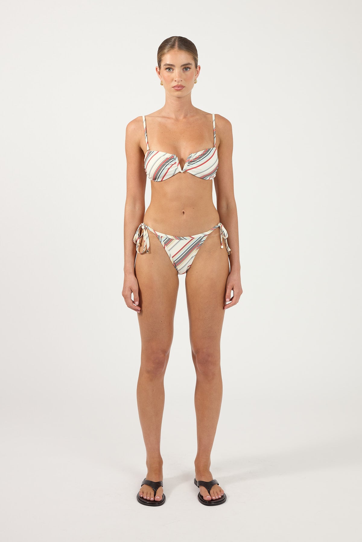 Perfect Stranger Cassie Strapless Bikini Top Multi Stripe