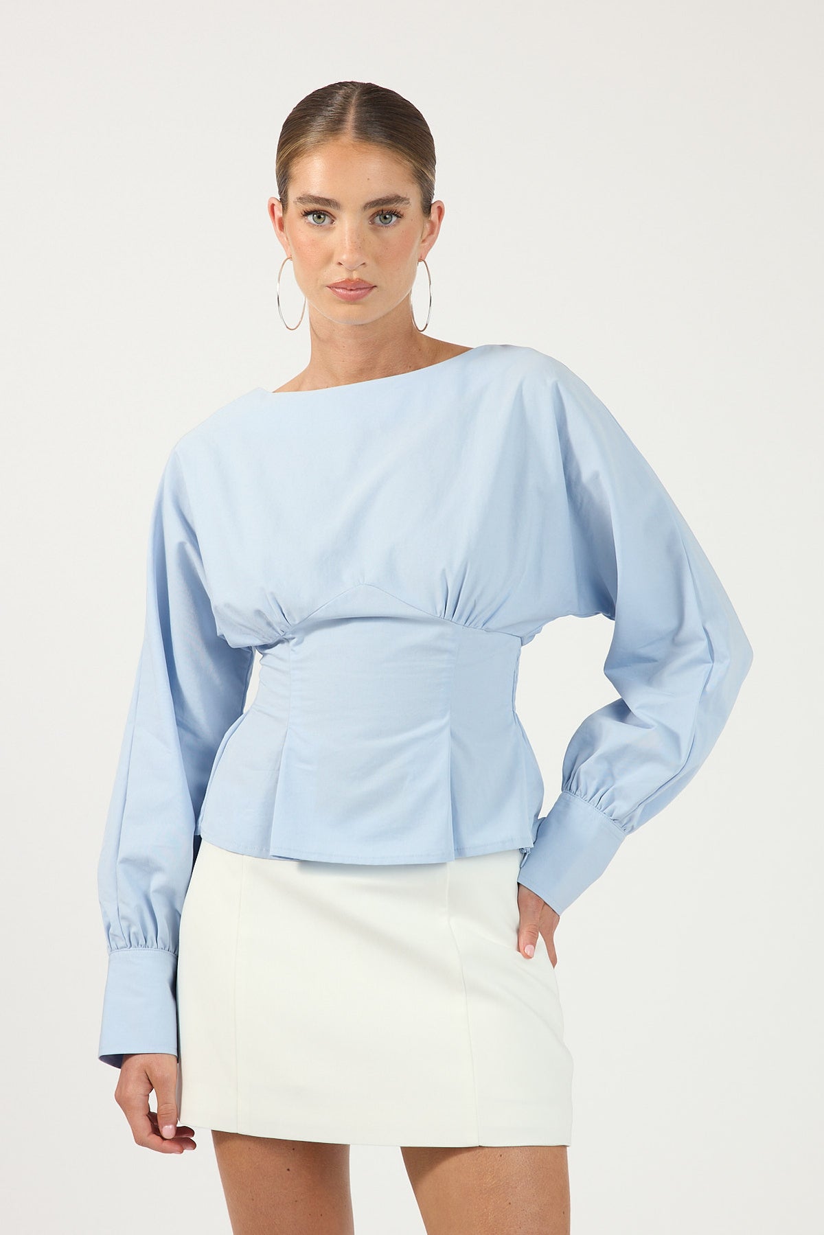 Perfect Stranger Aven Long Sleeve Top Blue